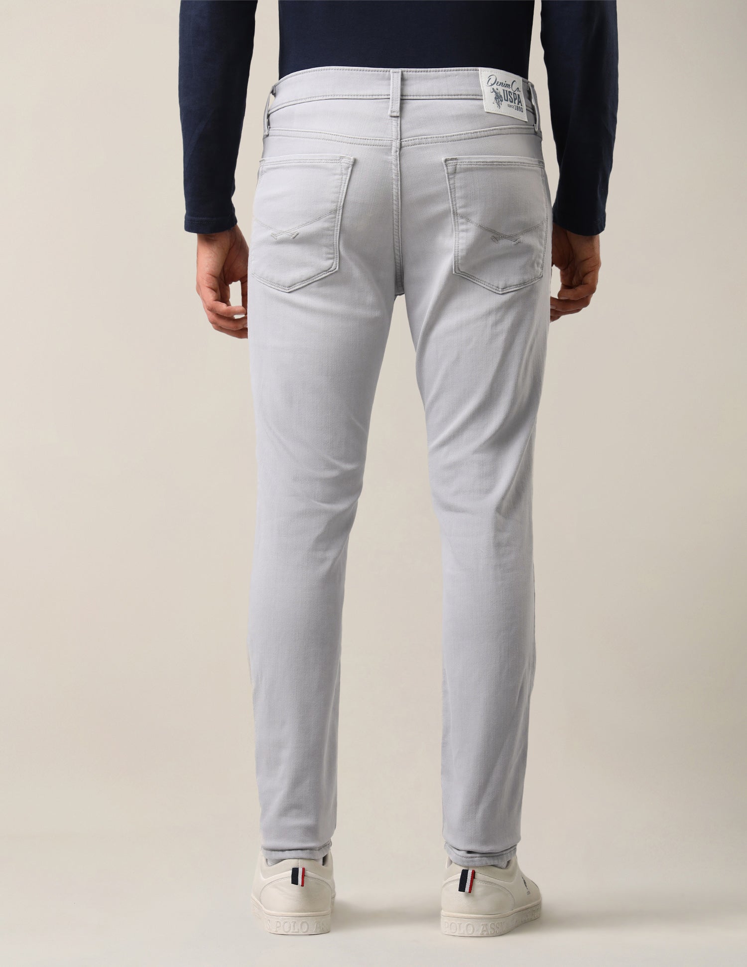Brandon Slim-Tapered Fit Grey Jeans Washed Grey - U.S. Polo Assn. India | Large