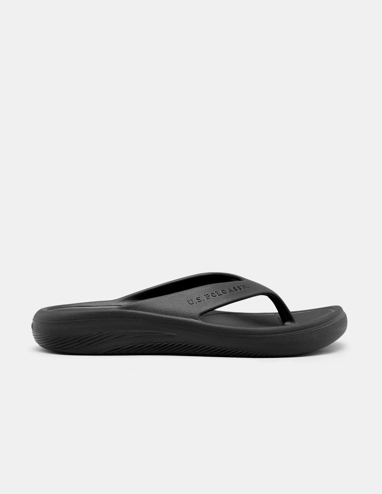 Men Cole V-Strap Flip Flops Black - U.S. Polo Assn. India | Large
