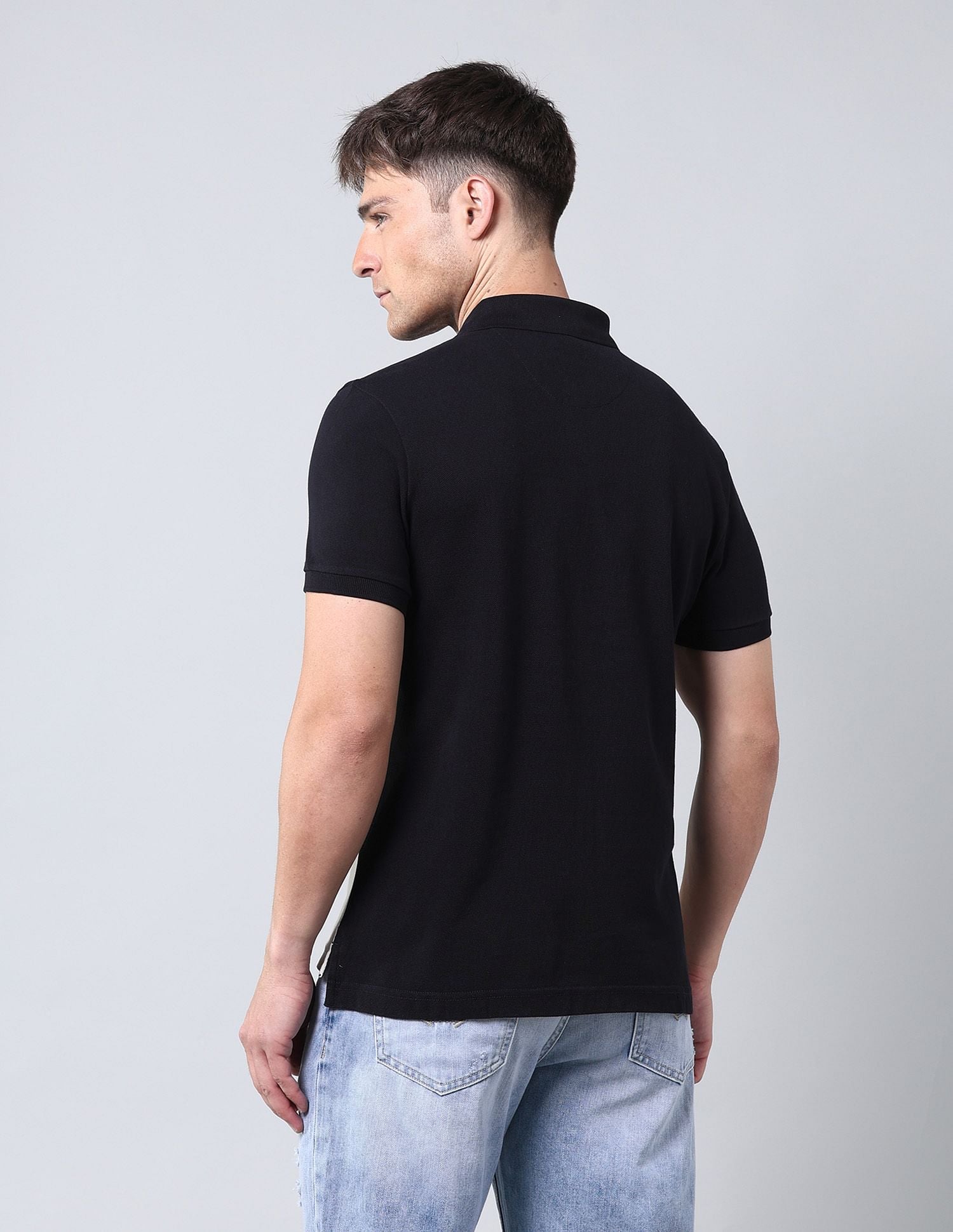 Cut & Sew Muscle Fit Polo Shirt Navy - U.S. POLO ASSN. | Large