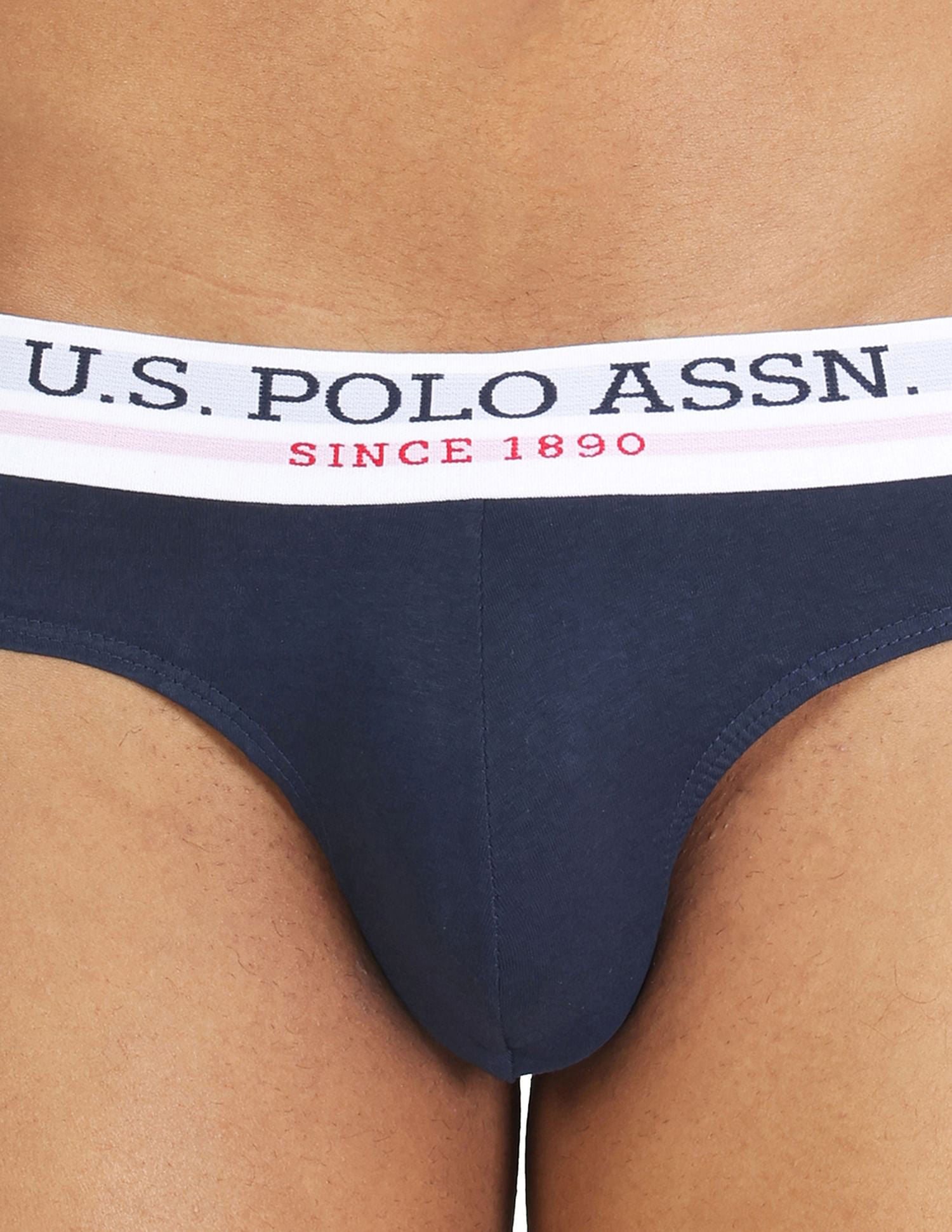 Elasticized Waist Pure Cotton I006 Briefs - Pack Of 2 Navy - U.S. POLO ASSN. | Large