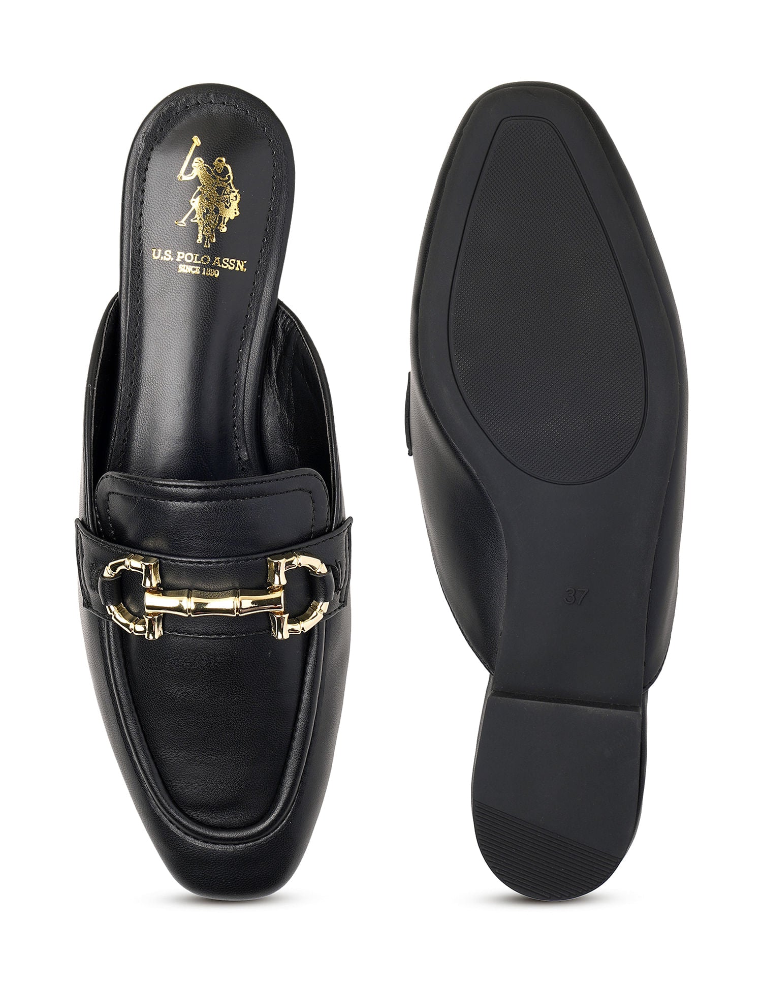 Round Toe Solid Tecla Sandals Black - U.S. POLO ASSN. | Large