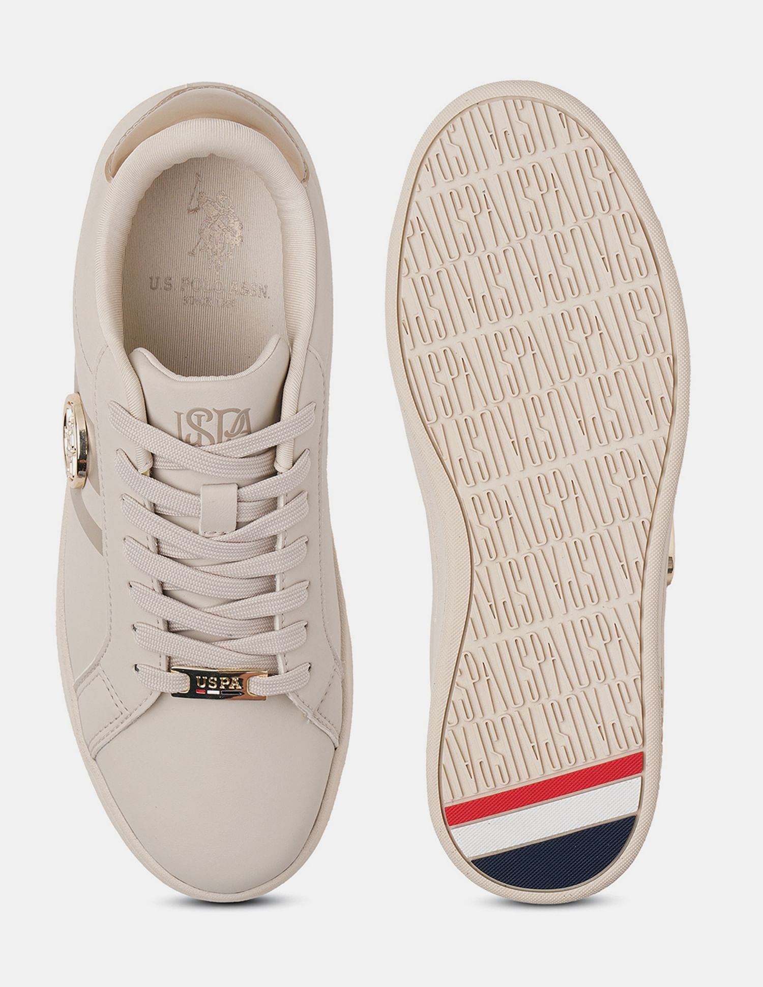 Women Emery 3.0 Colour Blocked Sneakers Nude - U.S. POLO ASSN. | Large