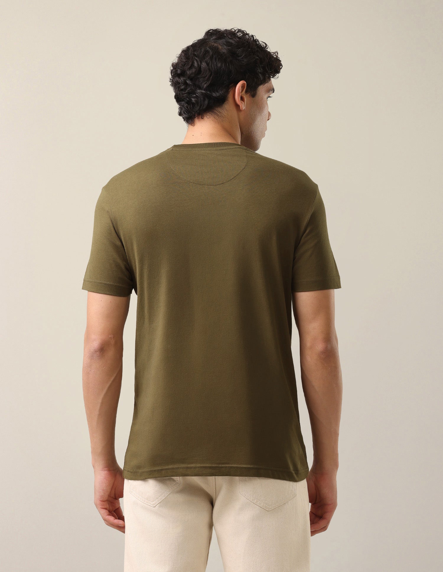 Graphic Brand Printed Regular Fit T-Shirt Olive - U.S. Polo Assn. India | Large