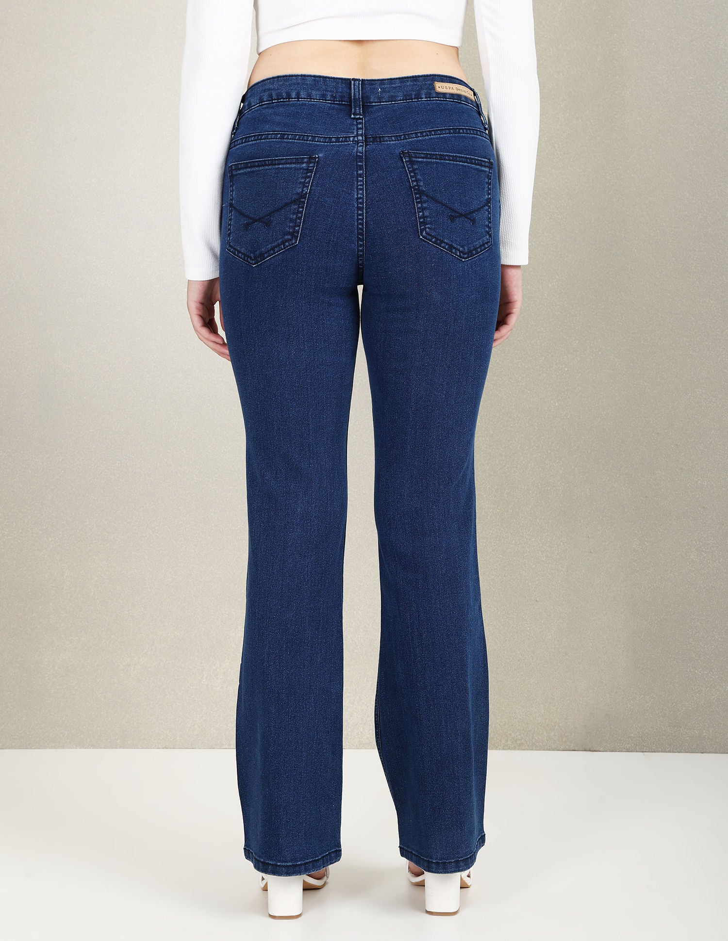 Mid Rise Bootcut Fit Jeans Blue - U.S. POLO ASSN. | Large