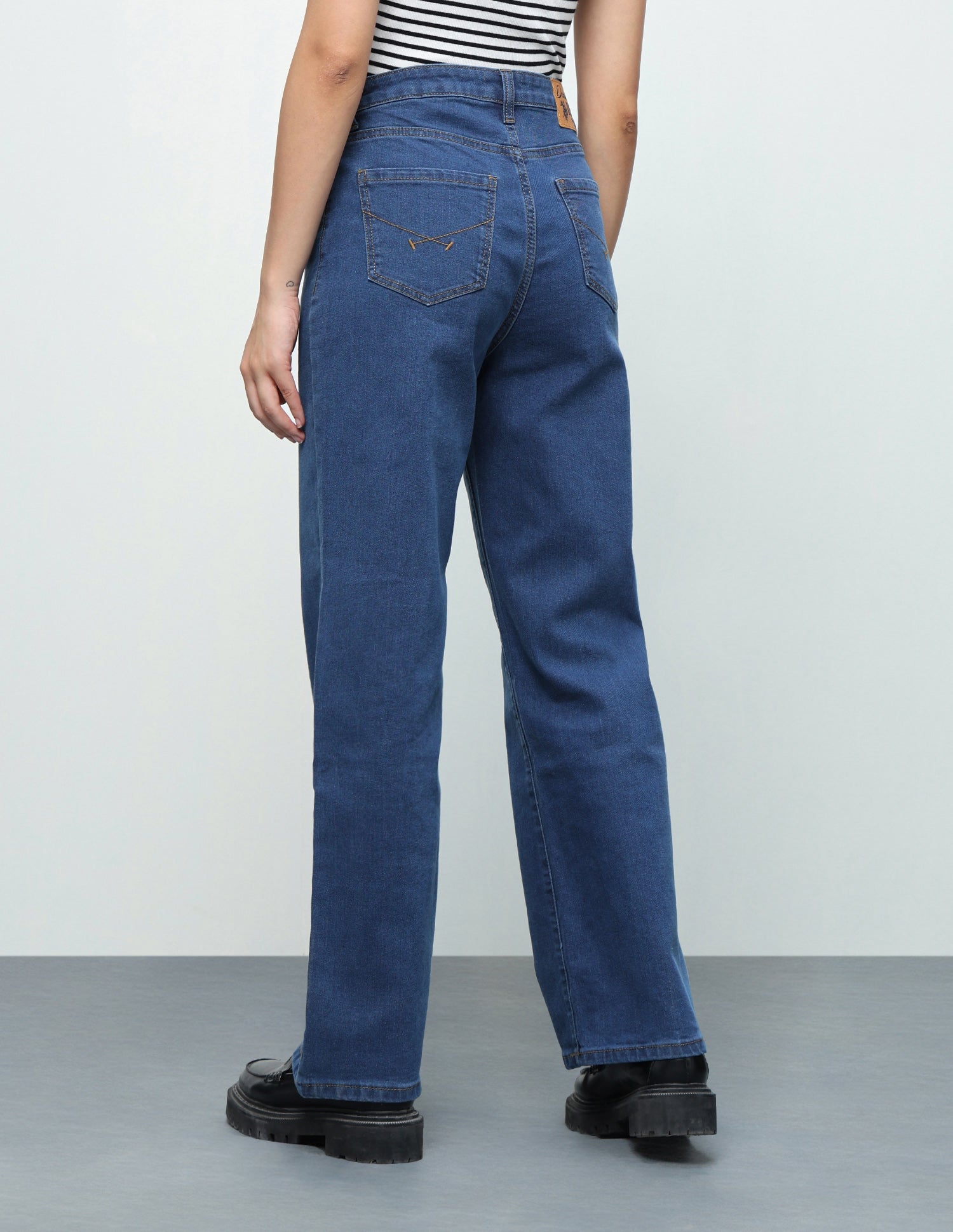 Straight Fit Blue Jeans Blue - U.S. Polo Assn. India | Large