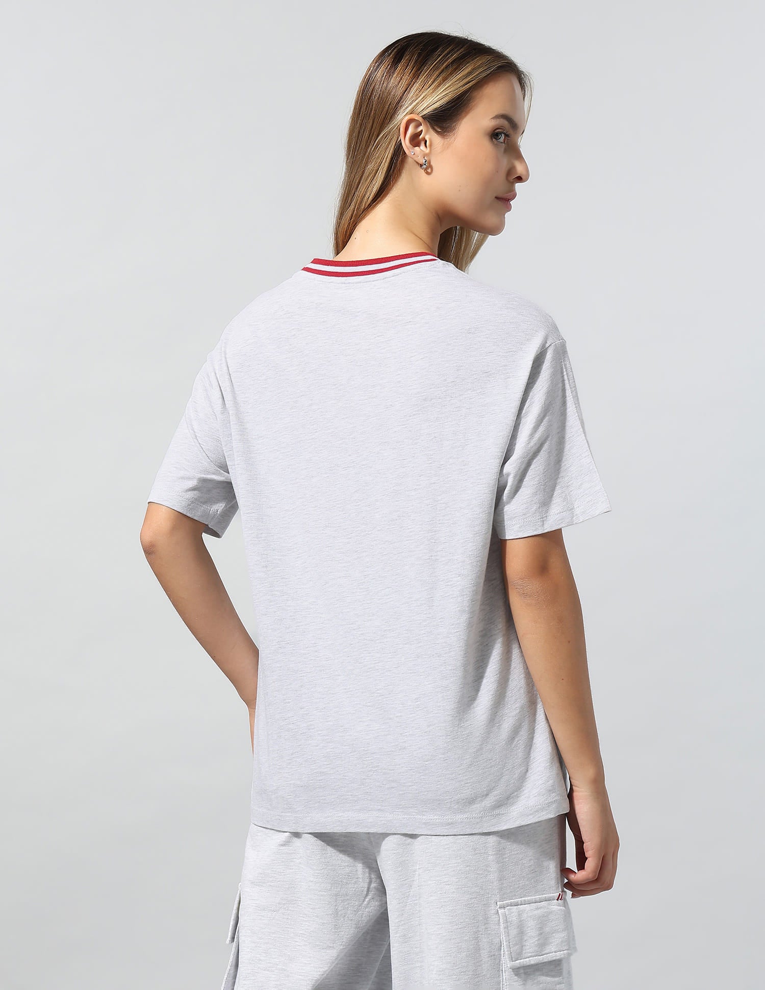 Brand Printed Relaxed T-Shirt Grey - U.S. Polo Assn. India | Large