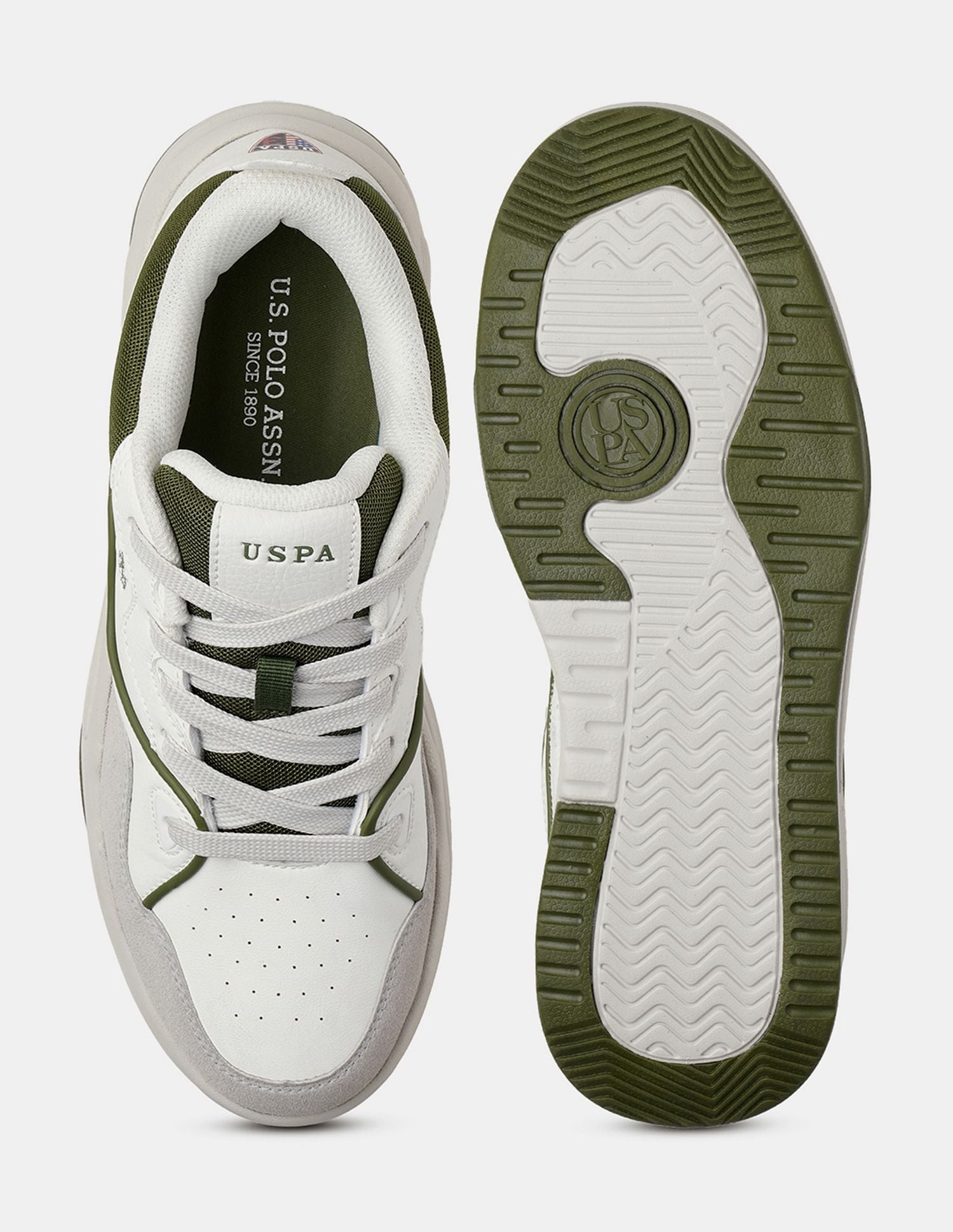 Men Odore Colour Blocked Sneakers Green - U.S. POLO ASSN. | Large