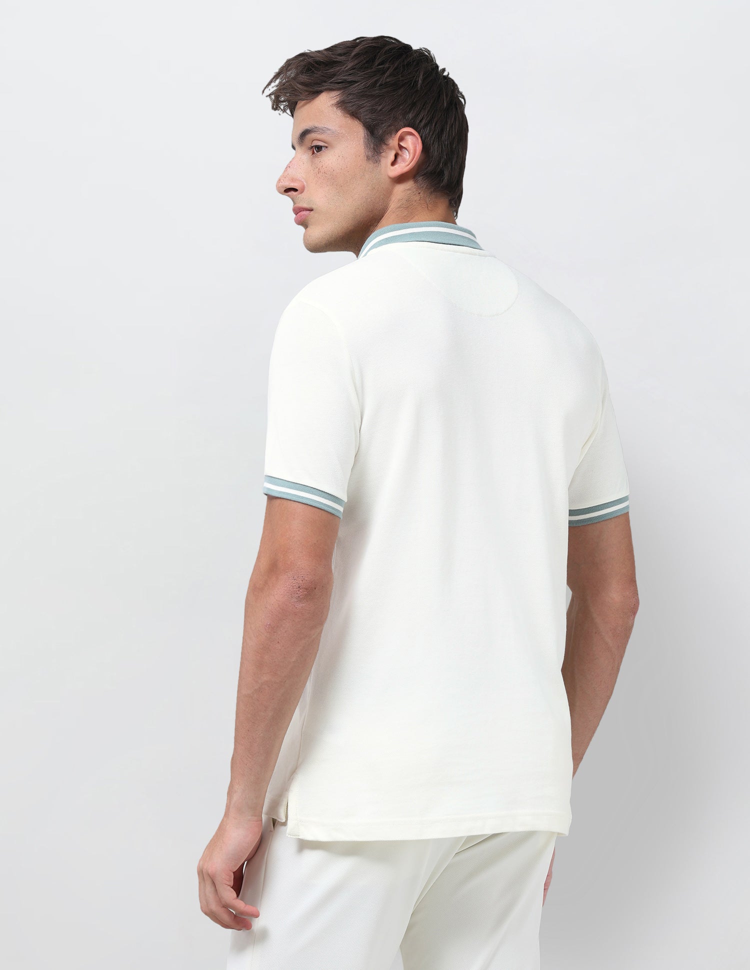 Solid Regular Fit Polo Shirt Off White - U.S. Polo Assn. India | Large