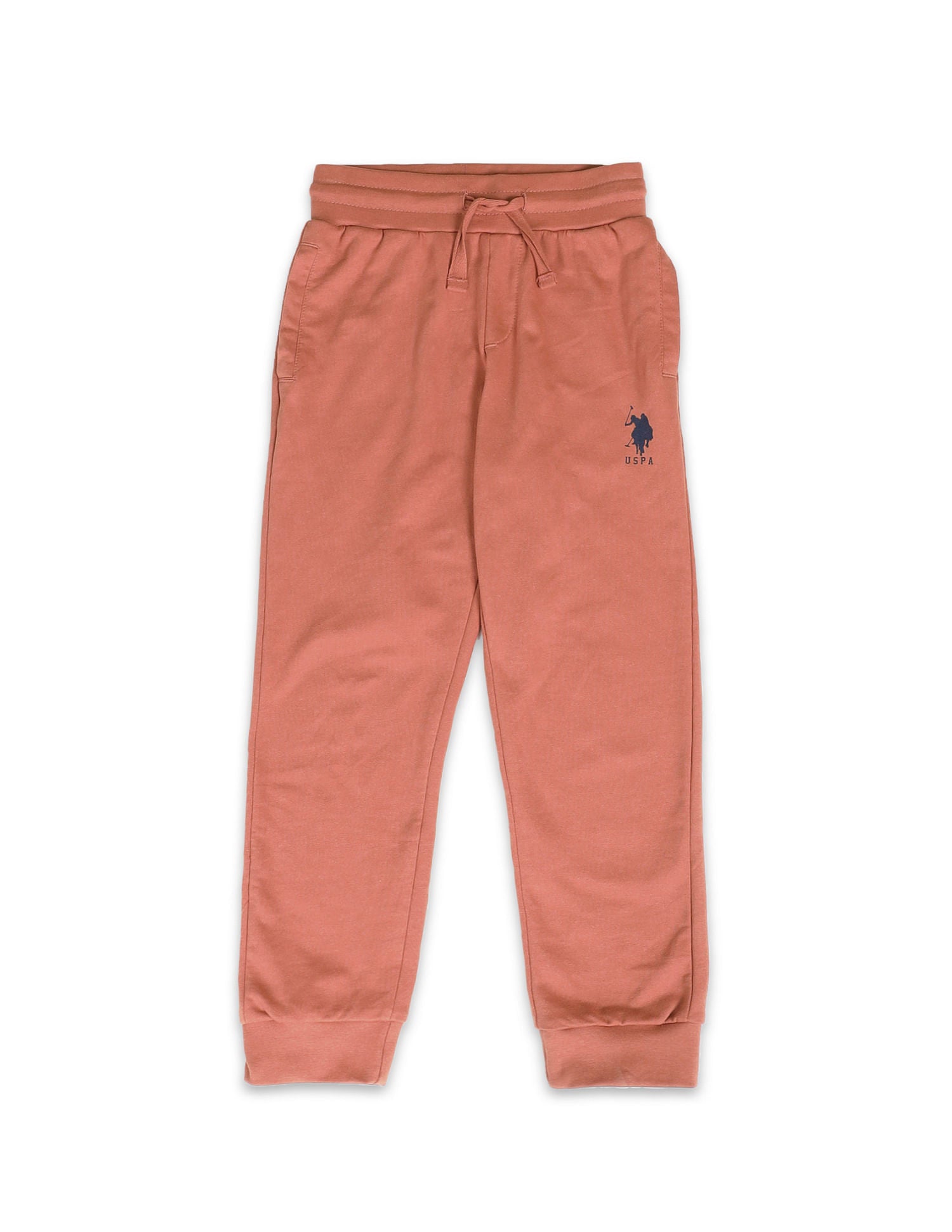 Regular Fit Solid Joggers Medium Orange - U.S. POLO ASSN. | Large