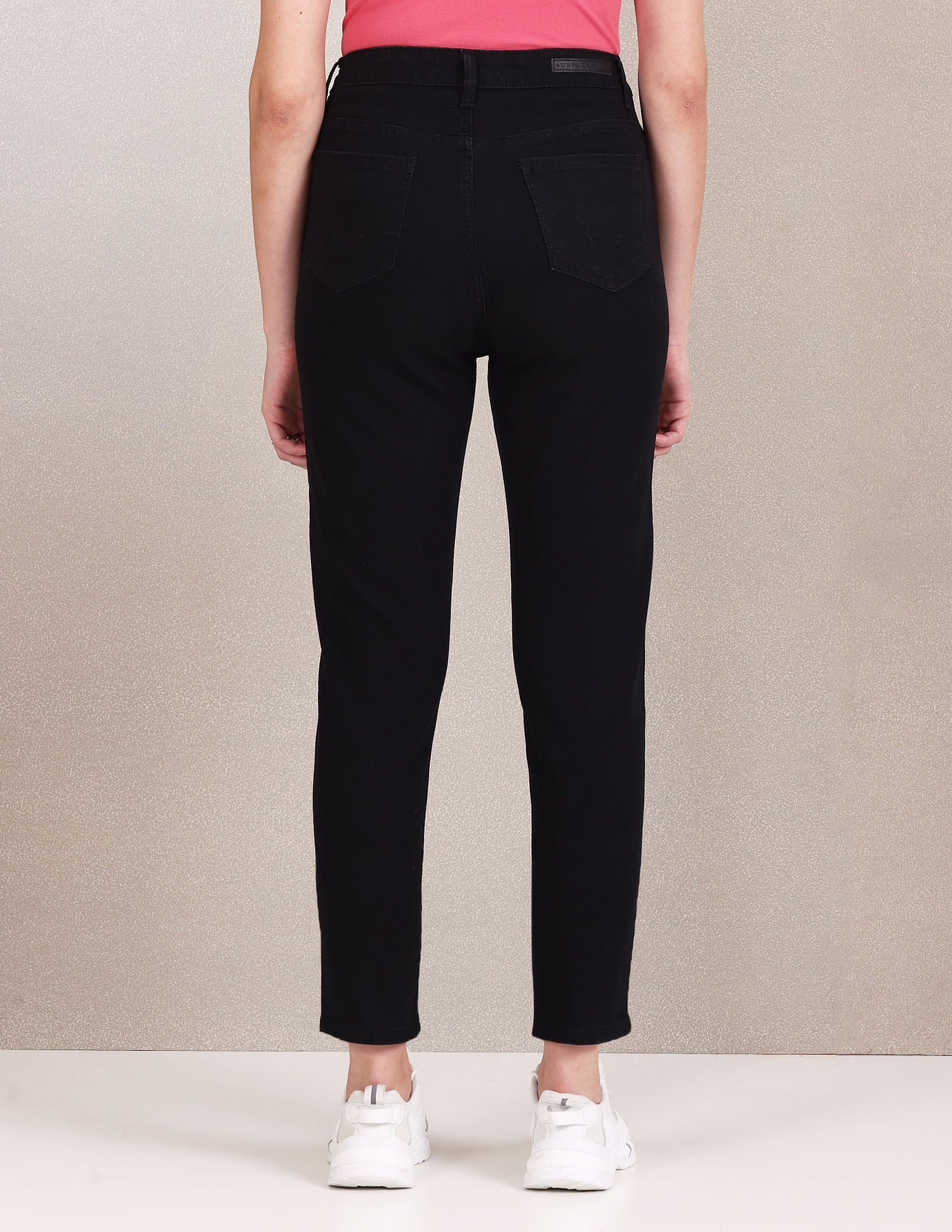 High Rise Slim Fit Jeans Black - U.S. POLO ASSN. | Large