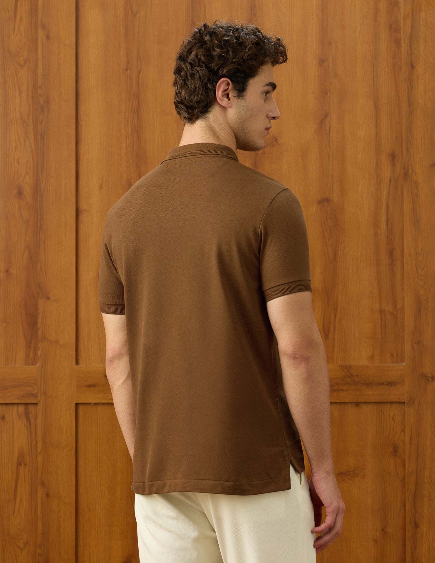 Elvenado Brand Embroidered Polo Shirt Brown - U.S. Polo Assn. India | Large