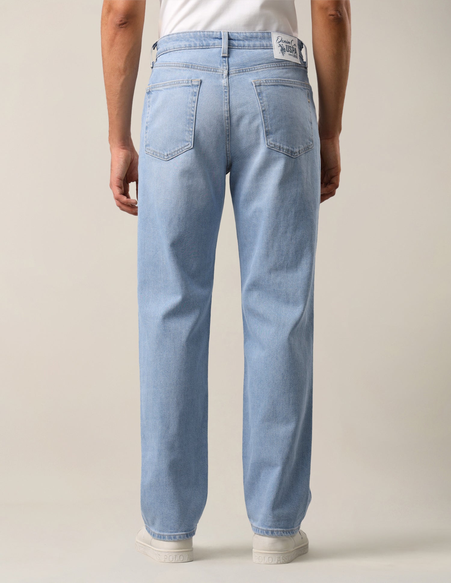Shawn Relaxed Fit Blue Jeans Light Blue - U.S. Polo Assn. India | Large