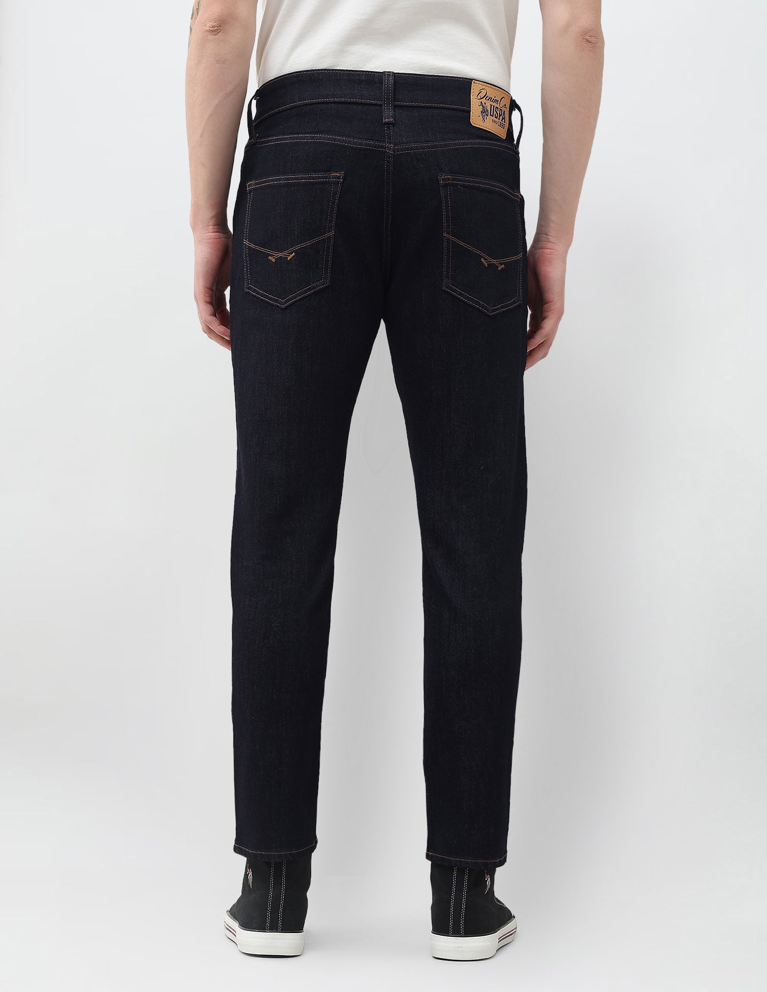 Cole Comfort Cropped Fit Blue Jeans Dark Blue - U.S. Polo Assn. India | Large