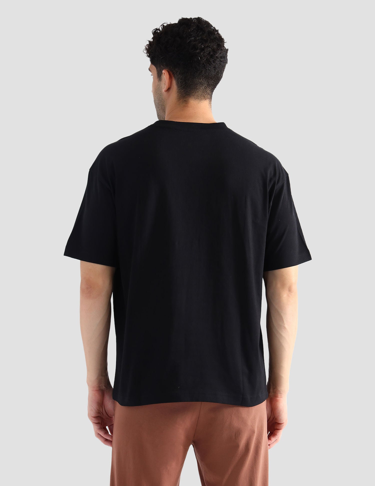 Pure Cotton Oversized OEE04 Lounge T-Shirt Black - U.S. POLO ASSN. | Large