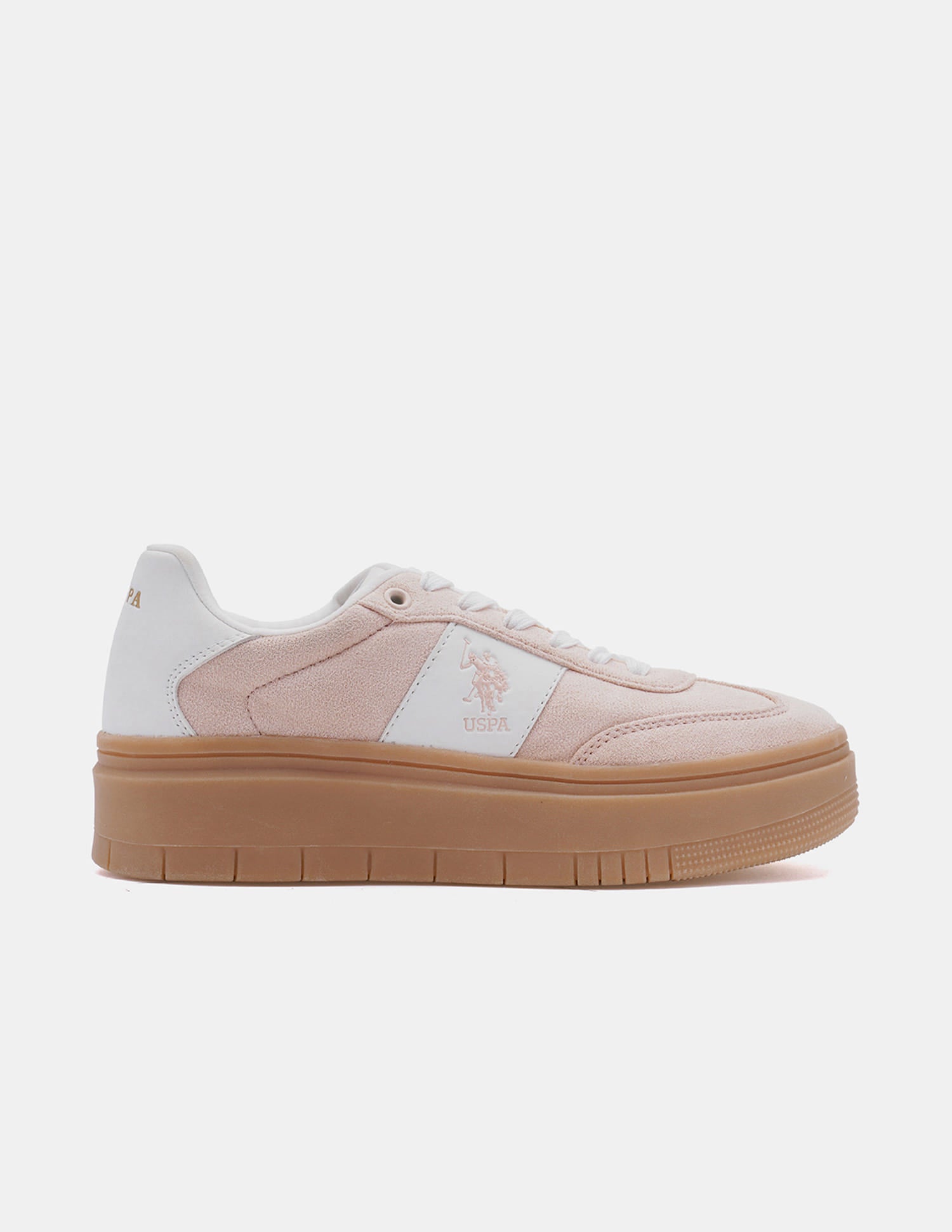 Women Zaira Colourblocked Sneakers Light Pink - U.S. Polo Assn. India | Large