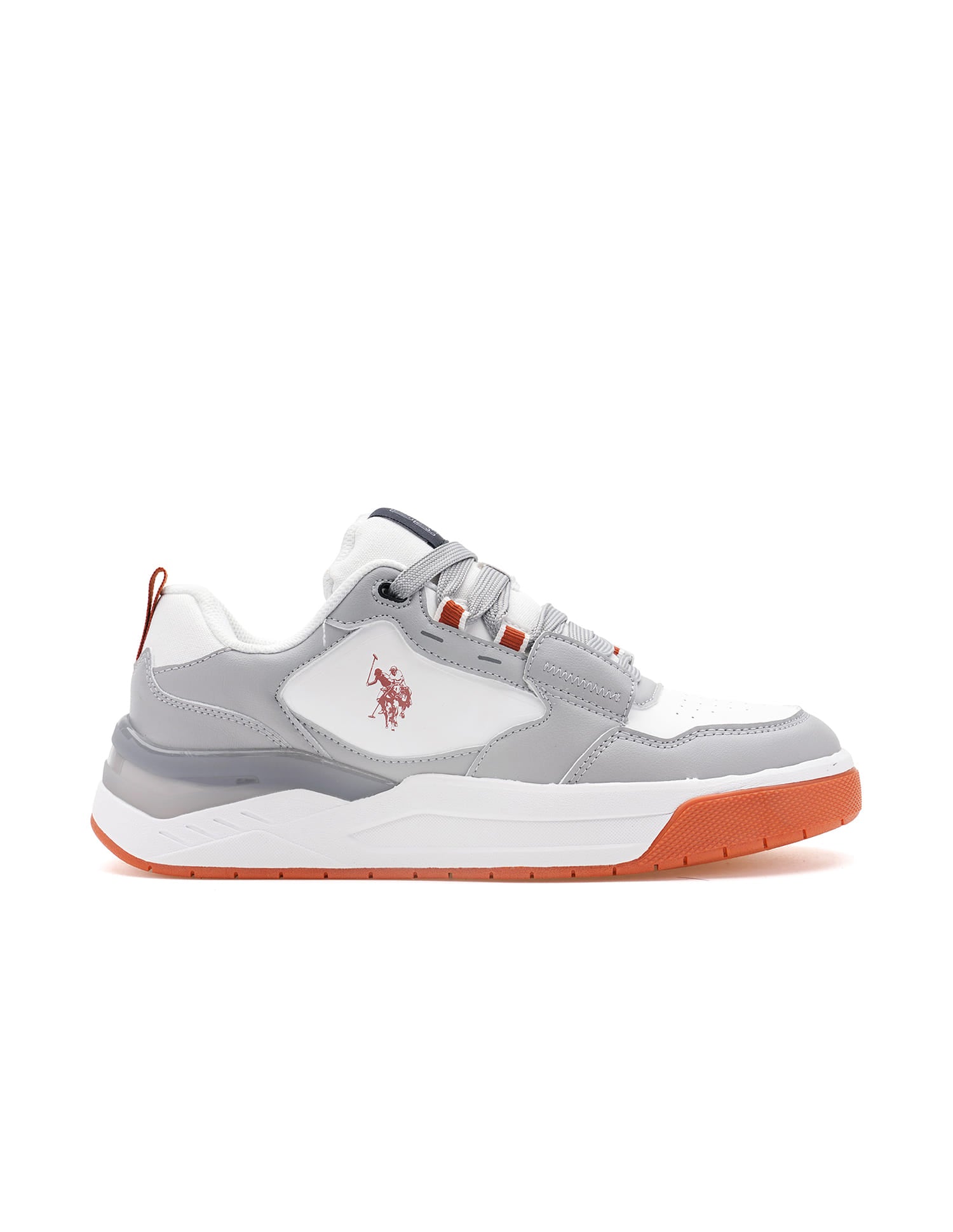 Round Toe Colourblocked Vander Sneakers Light Grey - U.S. Polo Assn. India | Large