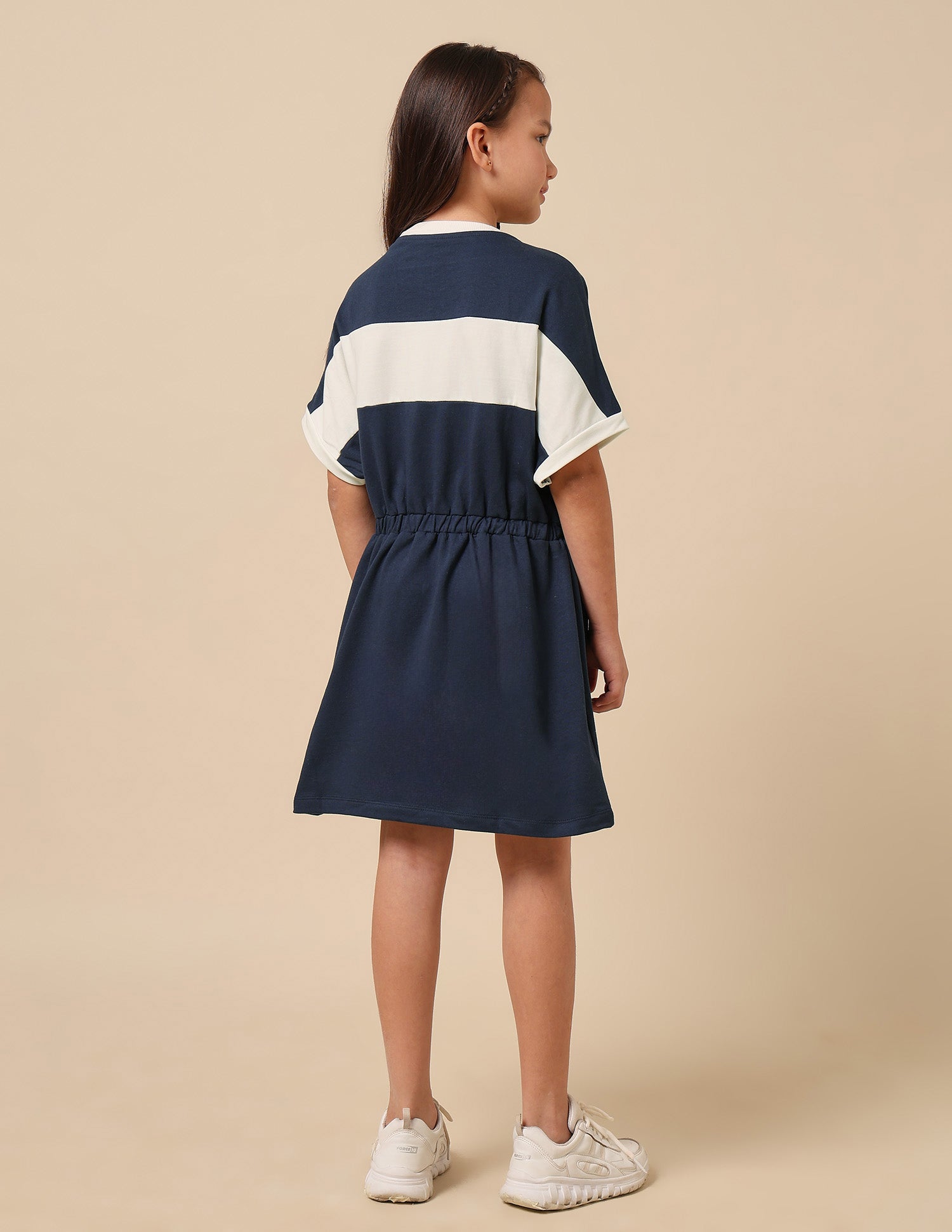 Girls Brand Embroidered A-Line Dress Navy - U.S. POLO ASSN. | Large