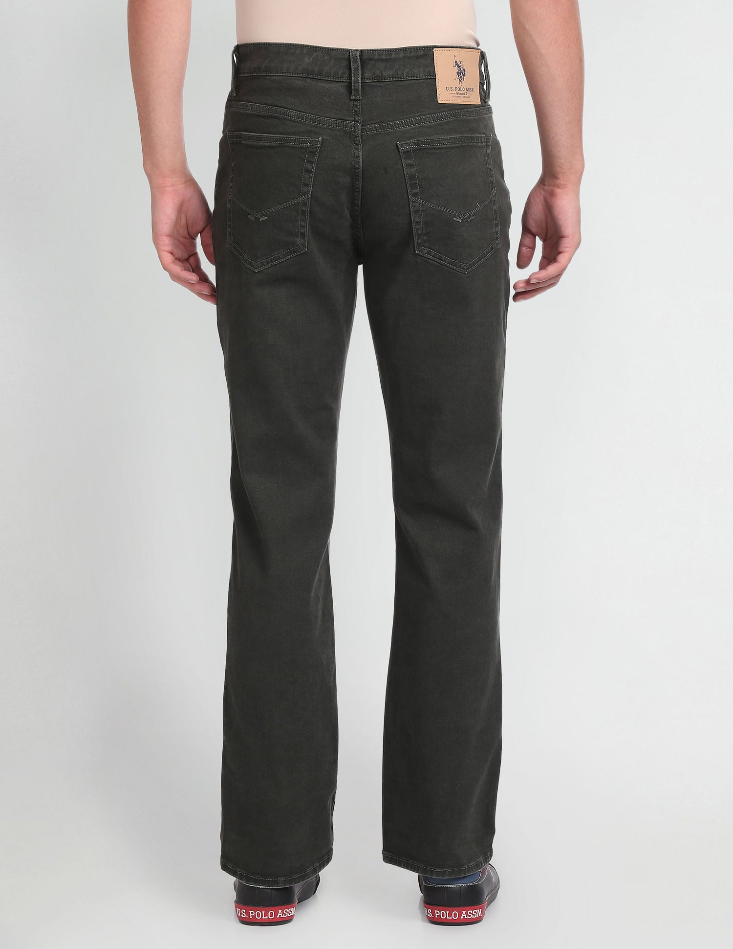 Connor Bootcut Fit Green Jeans Green - U.S. Polo Assn. India | Large