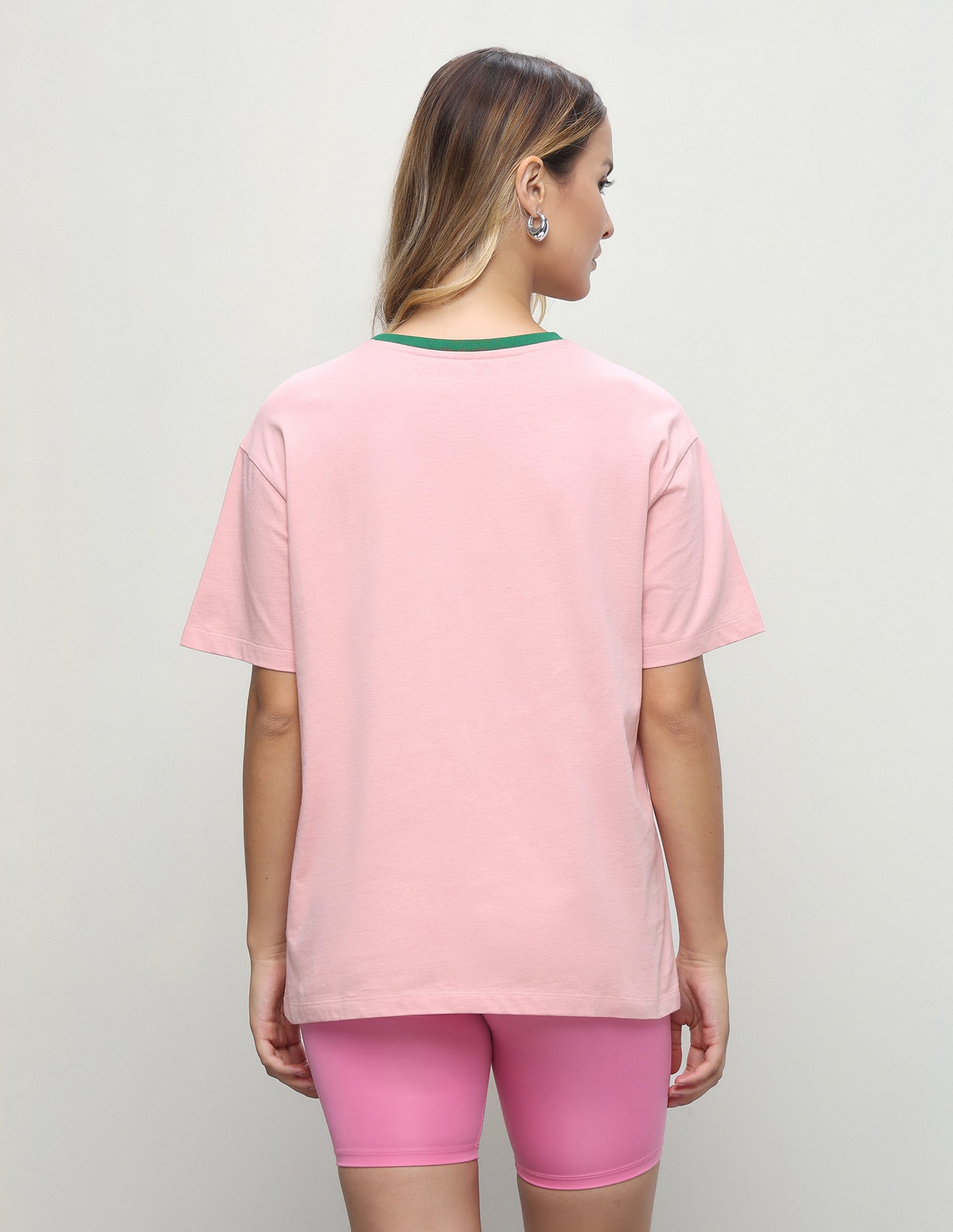 Brand Printed Oversized Fit T-Shirt Light Pink - U.S. Polo Assn. India | Large