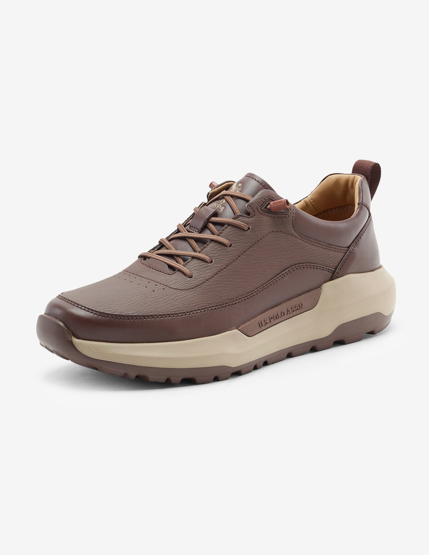 Round Toe Lace Ups Ansel 2.0 Sneakers Dark Brown - U.S. Polo Assn. India | Large