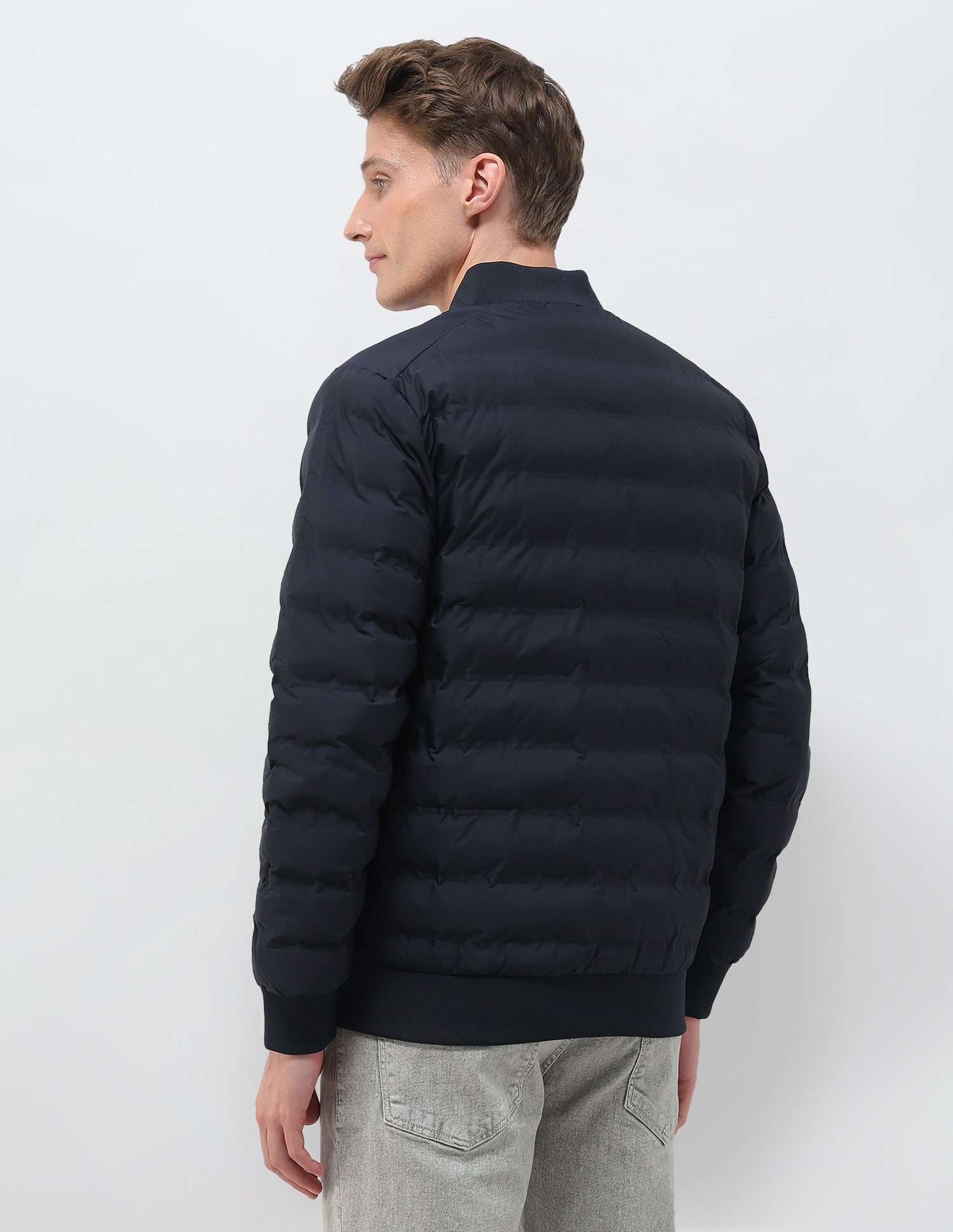Puffer Baseball Collar Regular Fit Jacket Navy - U.S. Polo Assn. India | Large
