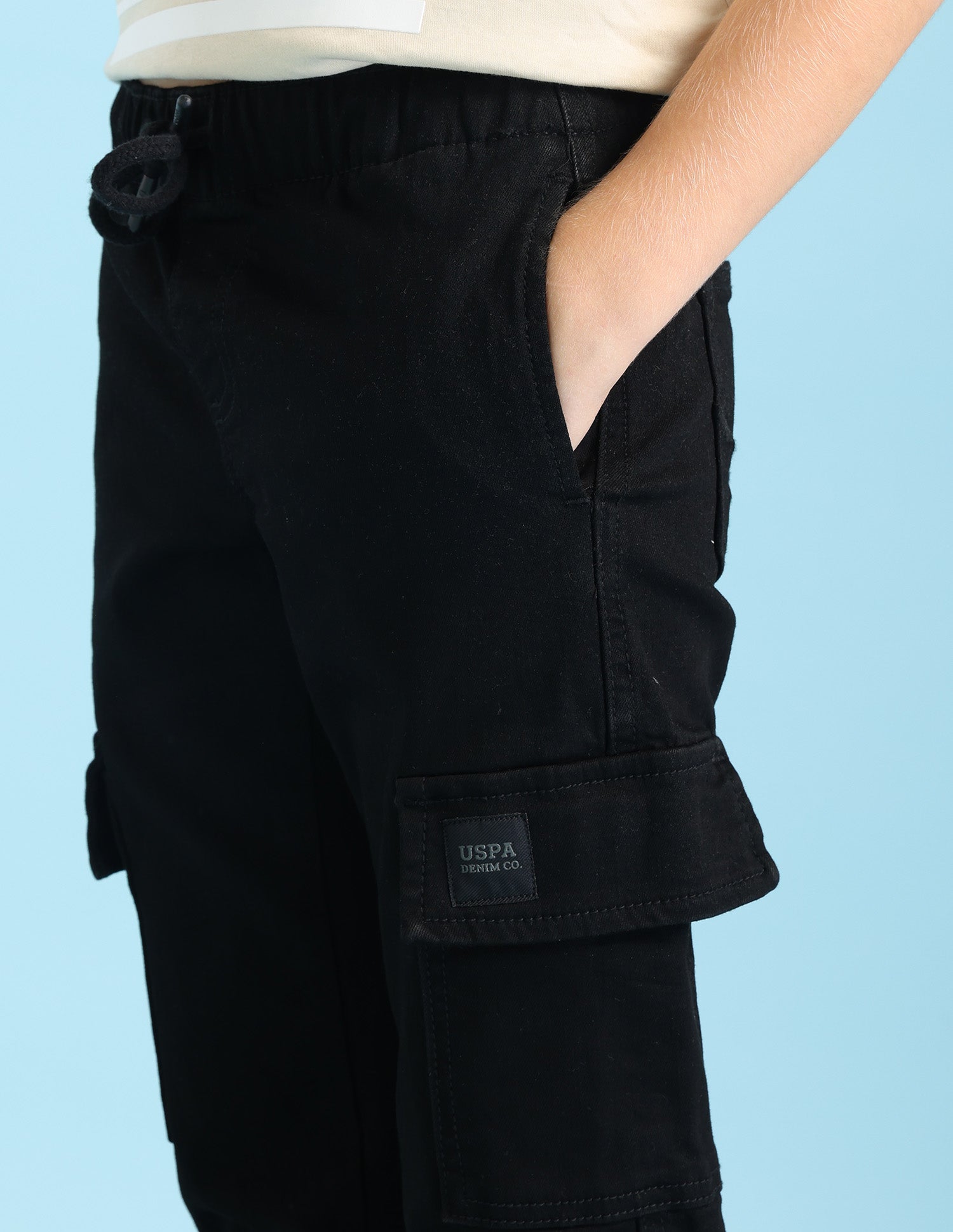 Boys Regular Fit Cargo Jeans Black - U.S. POLO ASSN. | Large