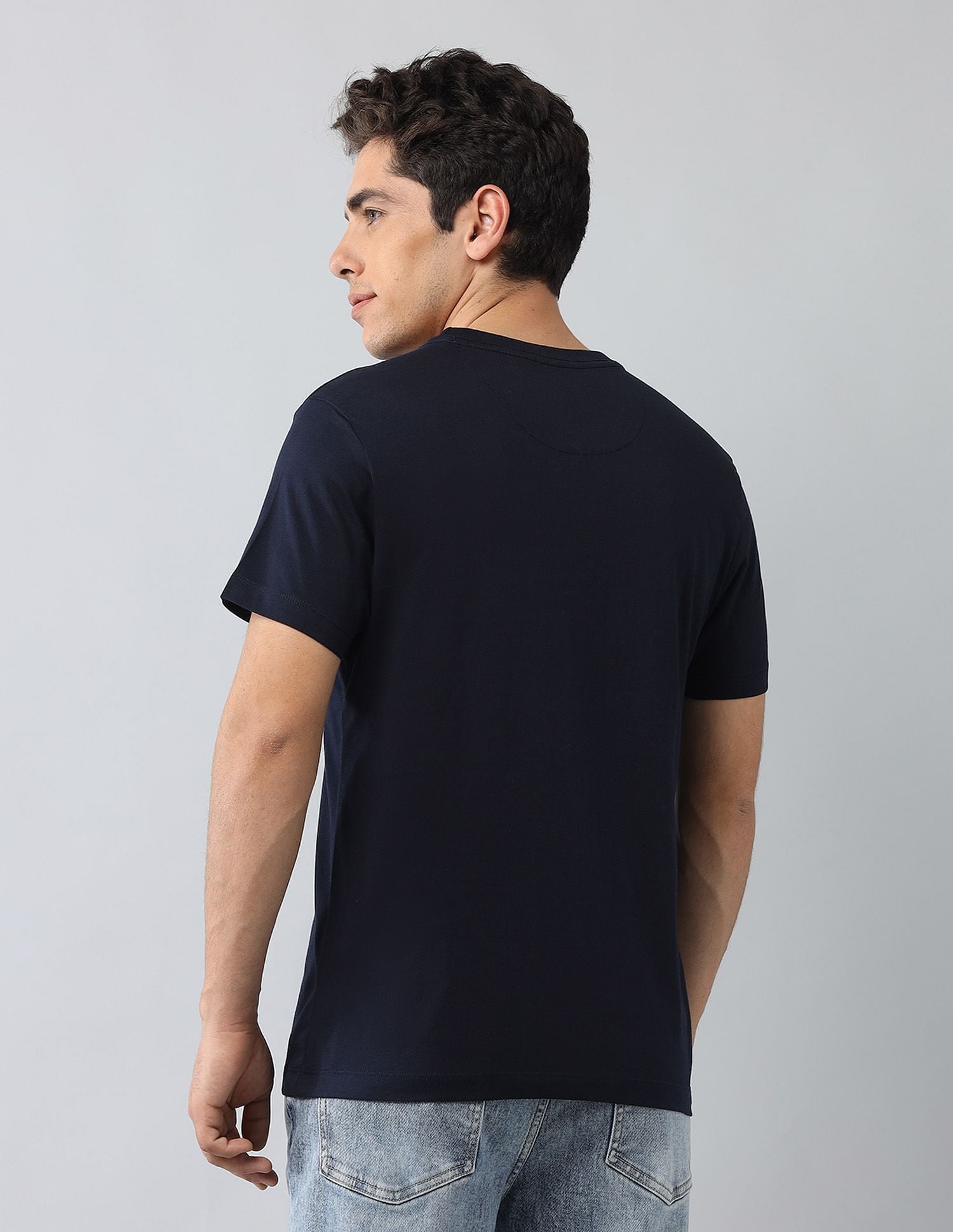 Muscle Fit Brand Printed T-Shirt Navy - U.S. Polo Assn. India | Large