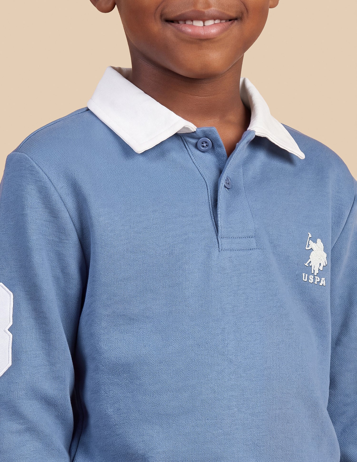 Solid Regular Fit Sweatshirt Light Blue - U.S. Polo Assn. India | Large