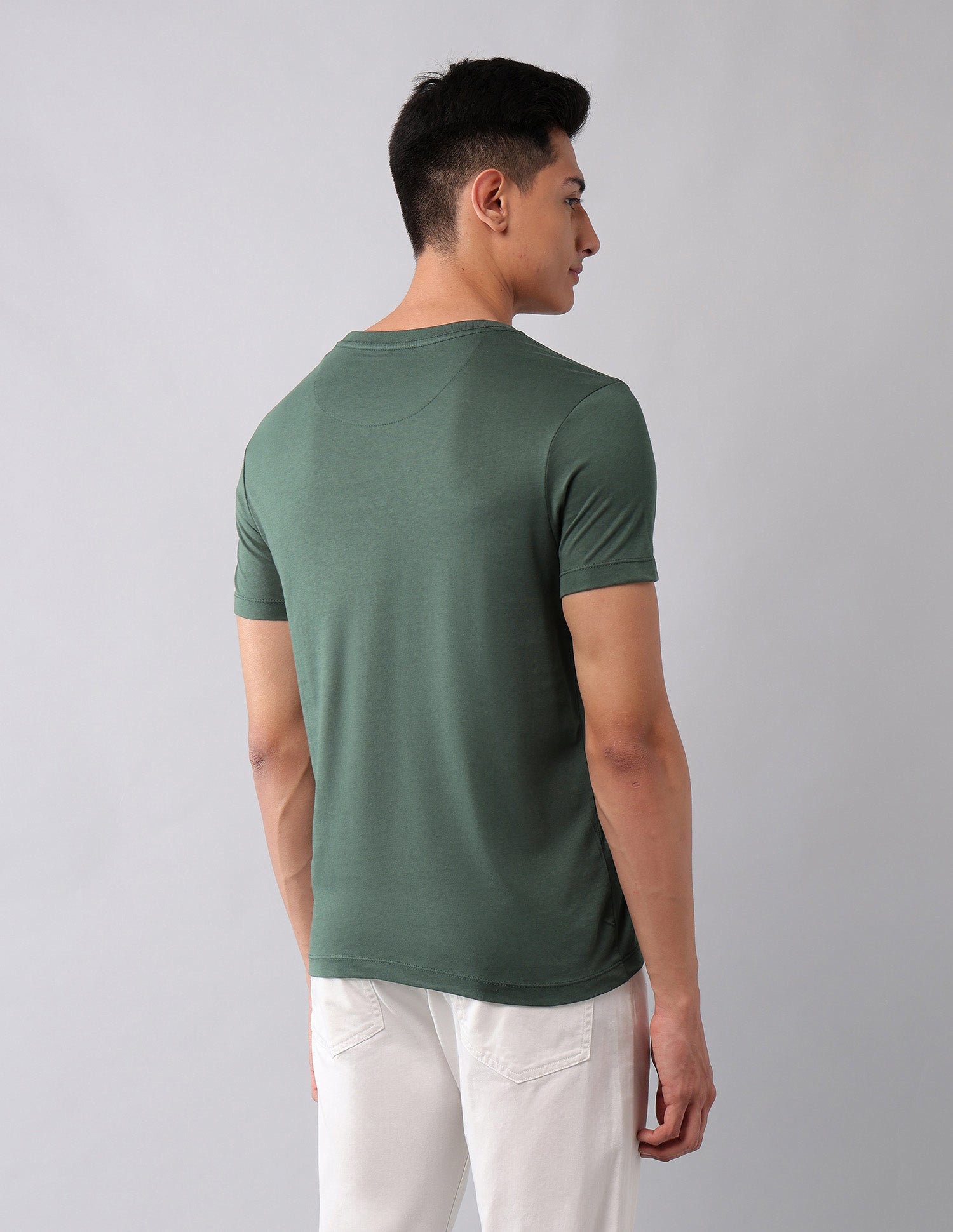 Pure Cotton Brand Printed T-Shirt Olive - U.S. Polo Assn. India | Large