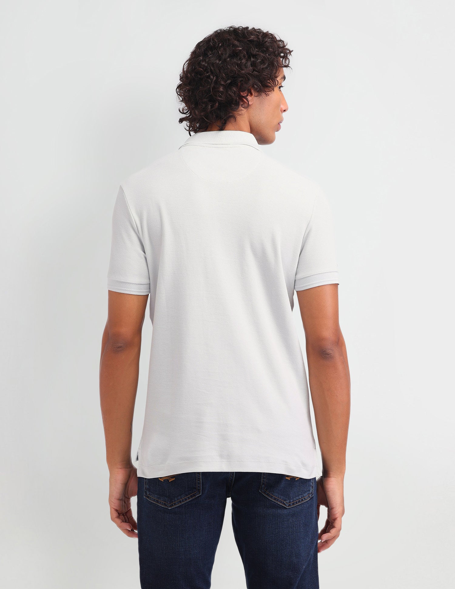Brand Printed Muscle Fit Polo Shirt Grey - U.S. Polo Assn. India | Large