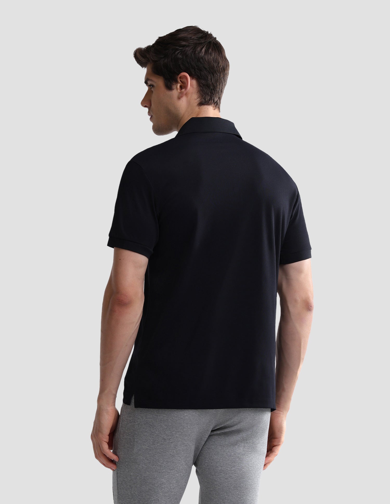 Solid Slim Fit Active Polo Shirt Navy - U.S. Polo Assn. India | Large