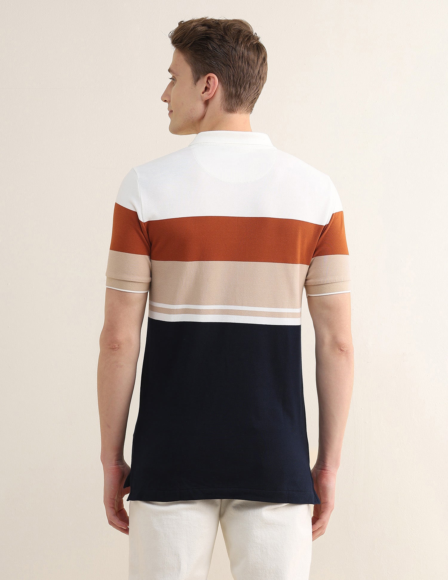 Colourblocked Slim Fit Polo Shirt Rust - U.S. Polo Assn. India | Large