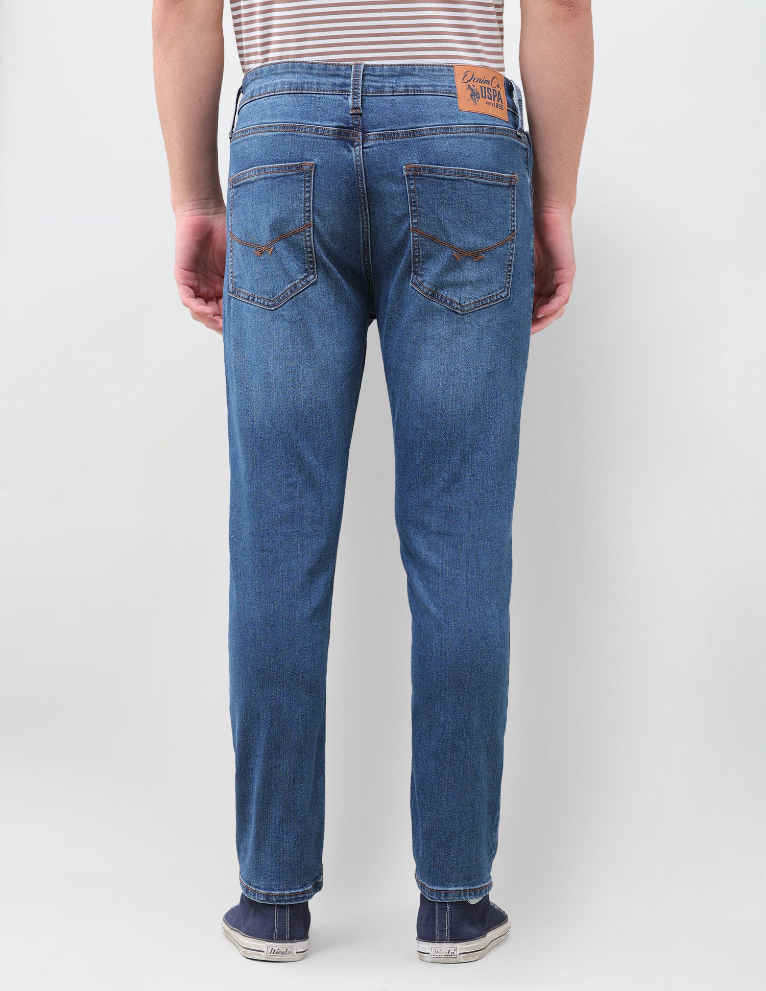 Cole Comfort Cropped Fit Blue Jeans Indigo - U.S. Polo Assn. India | Large