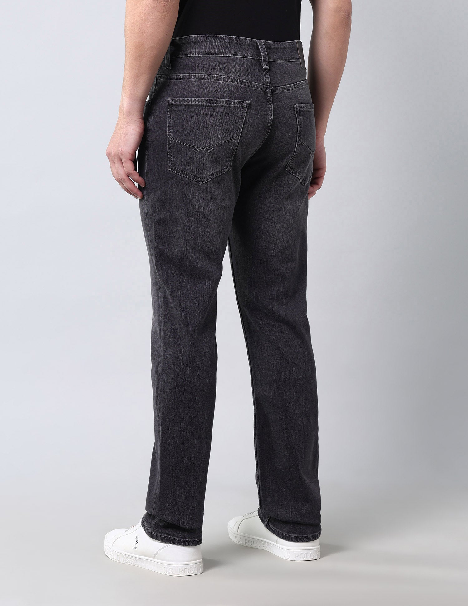 Harold Slim Straight Fit Vintage Jeans Black - U.S. Polo Assn. India | Large