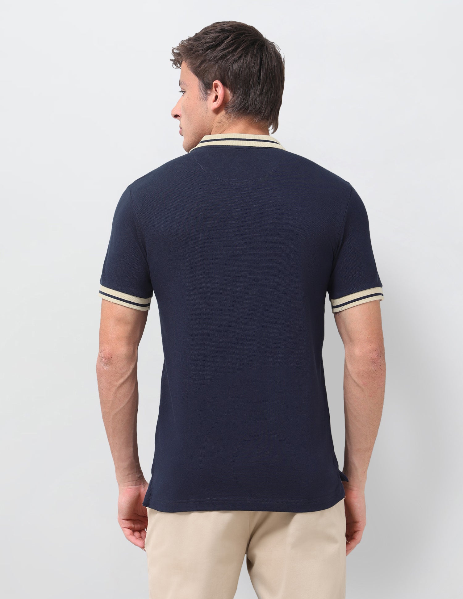 Solid Regular Fit Polo Shirt Navy - U.S. Polo Assn. India | Large