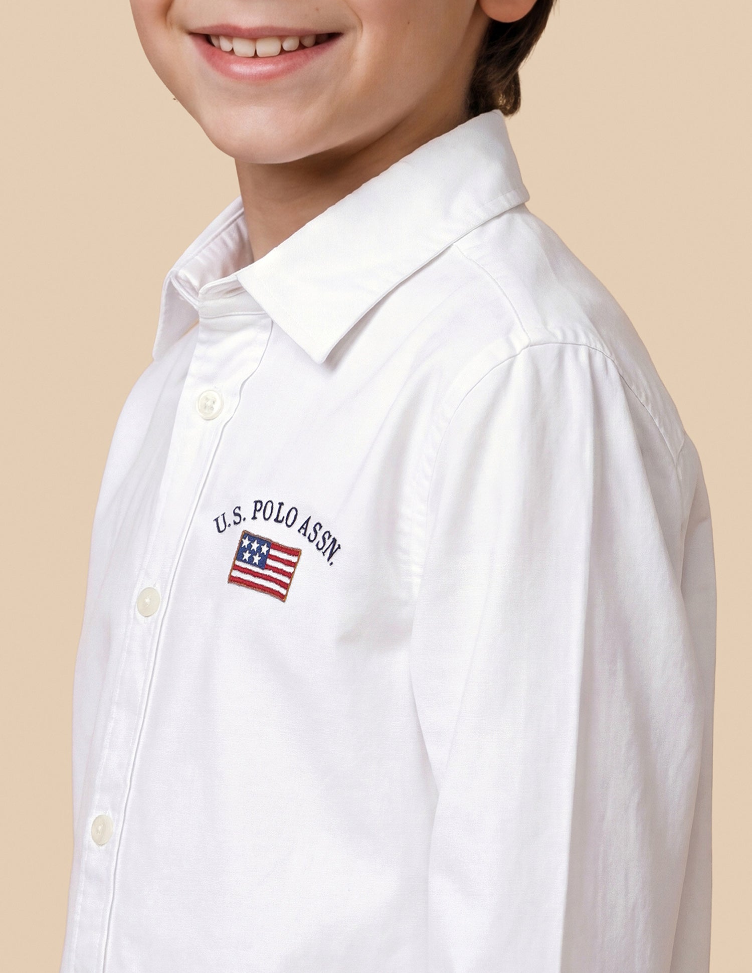Brand Printed Oxford Shirt White - U.S. Polo Assn. India | Large
