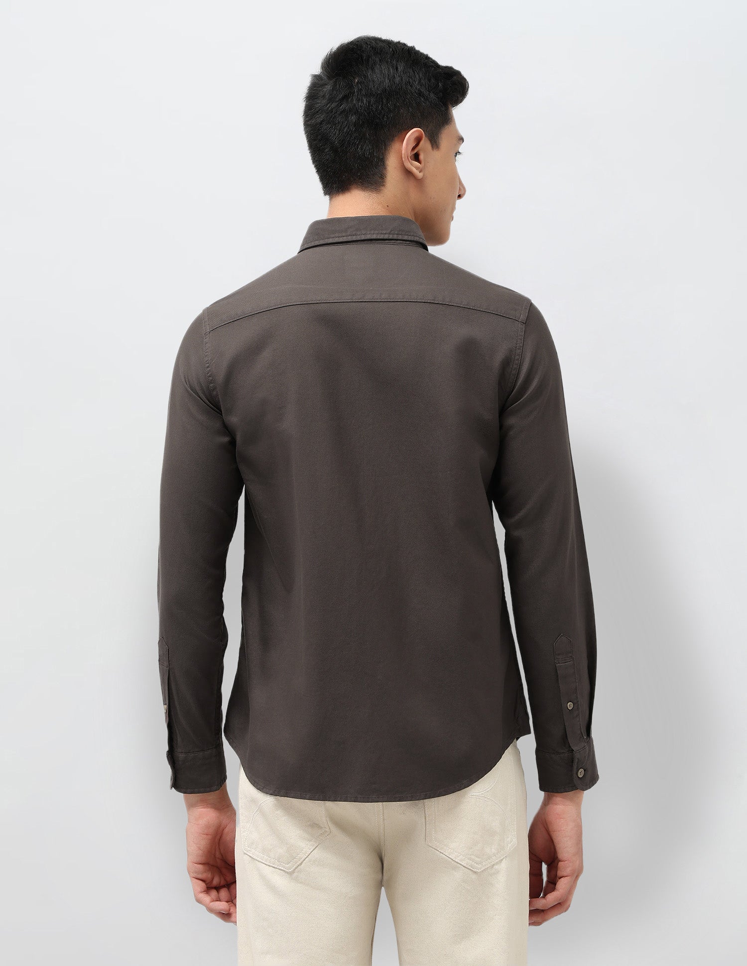 Twill Pure Cotton Shirt Choco - U.S. POLO ASSN. | Large