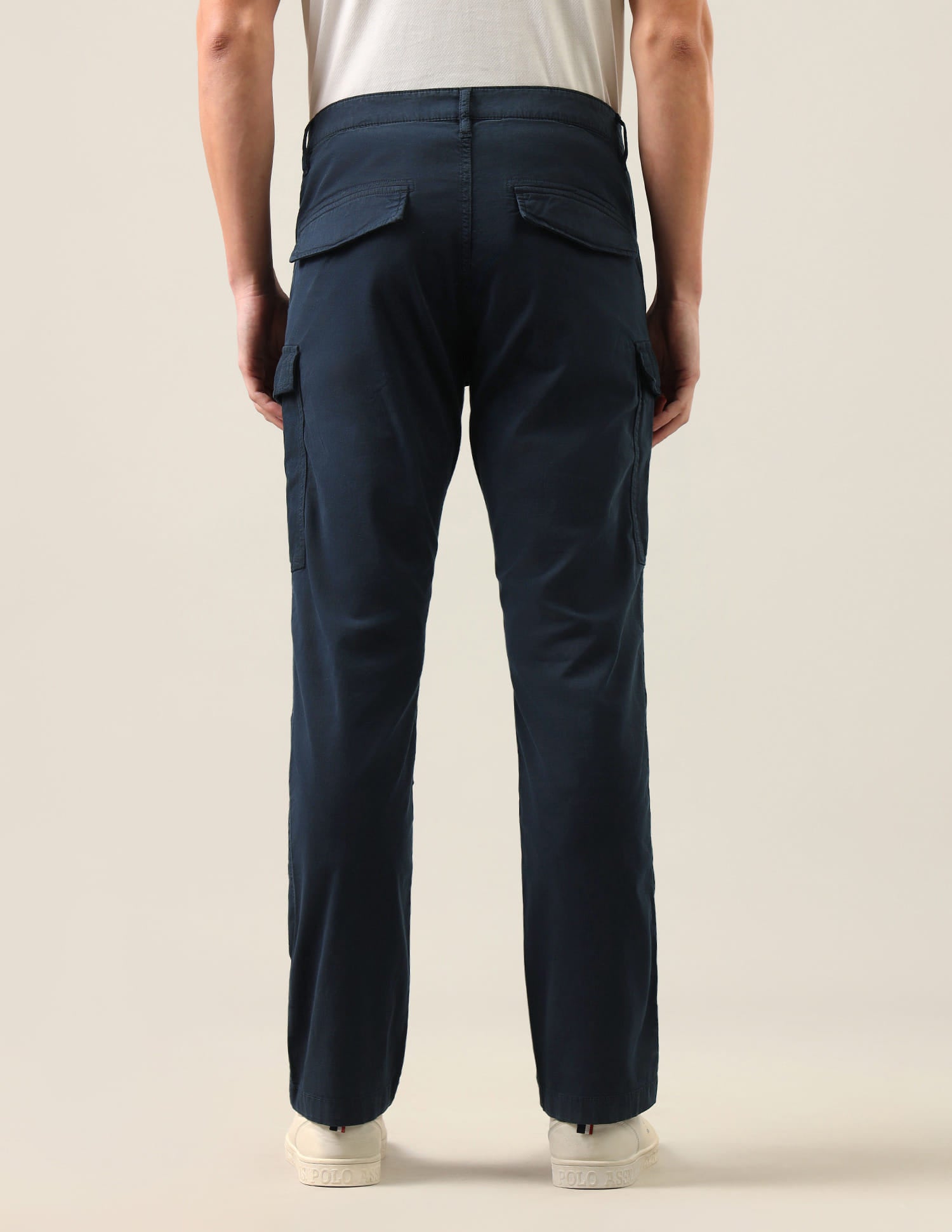 Harold Slim Straight Fit Twill Cargos Blue - U.S. Polo Assn. India | Large