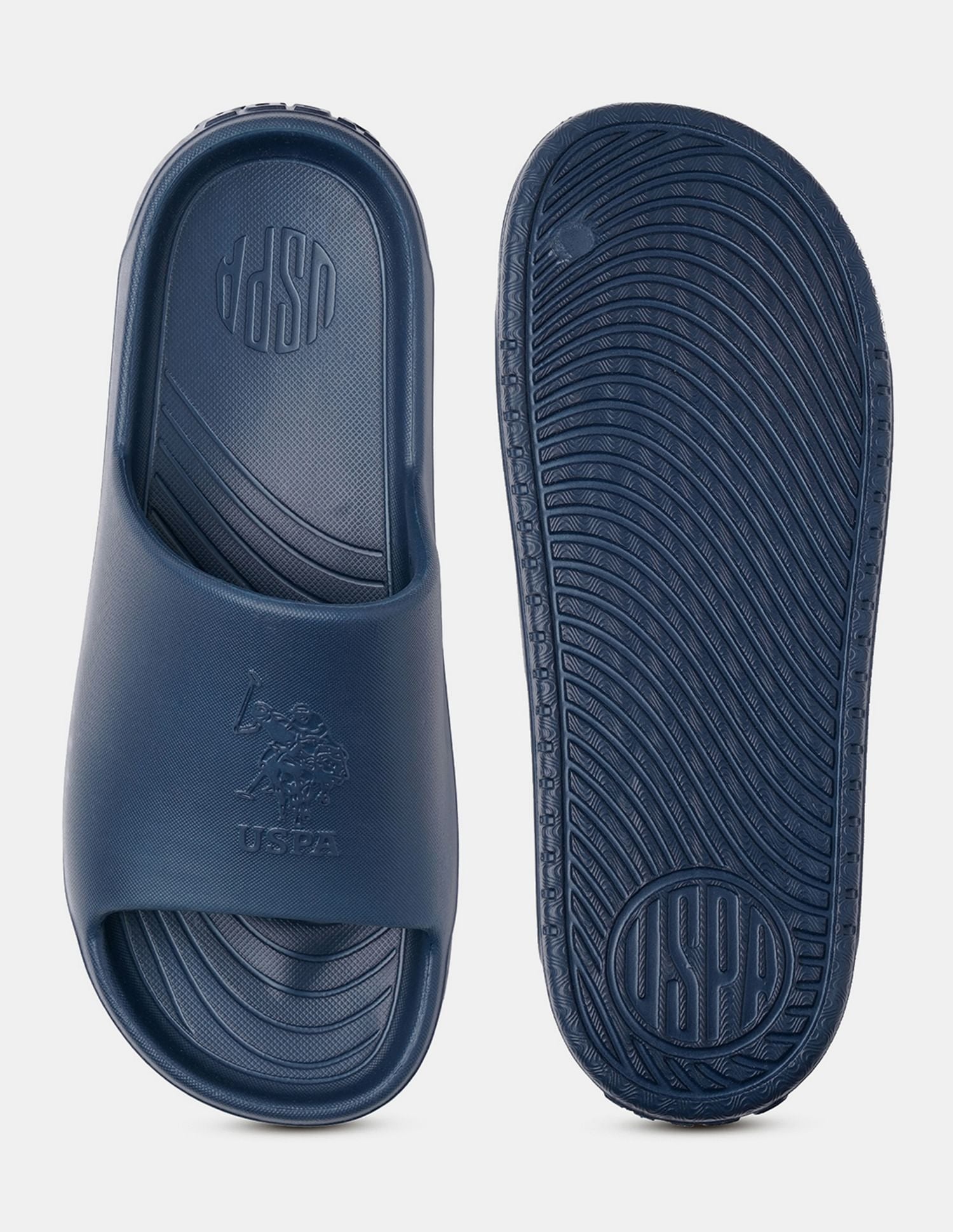 Men Palmer Open Toe Slippers Navy - U.S. Polo Assn. India | Large
