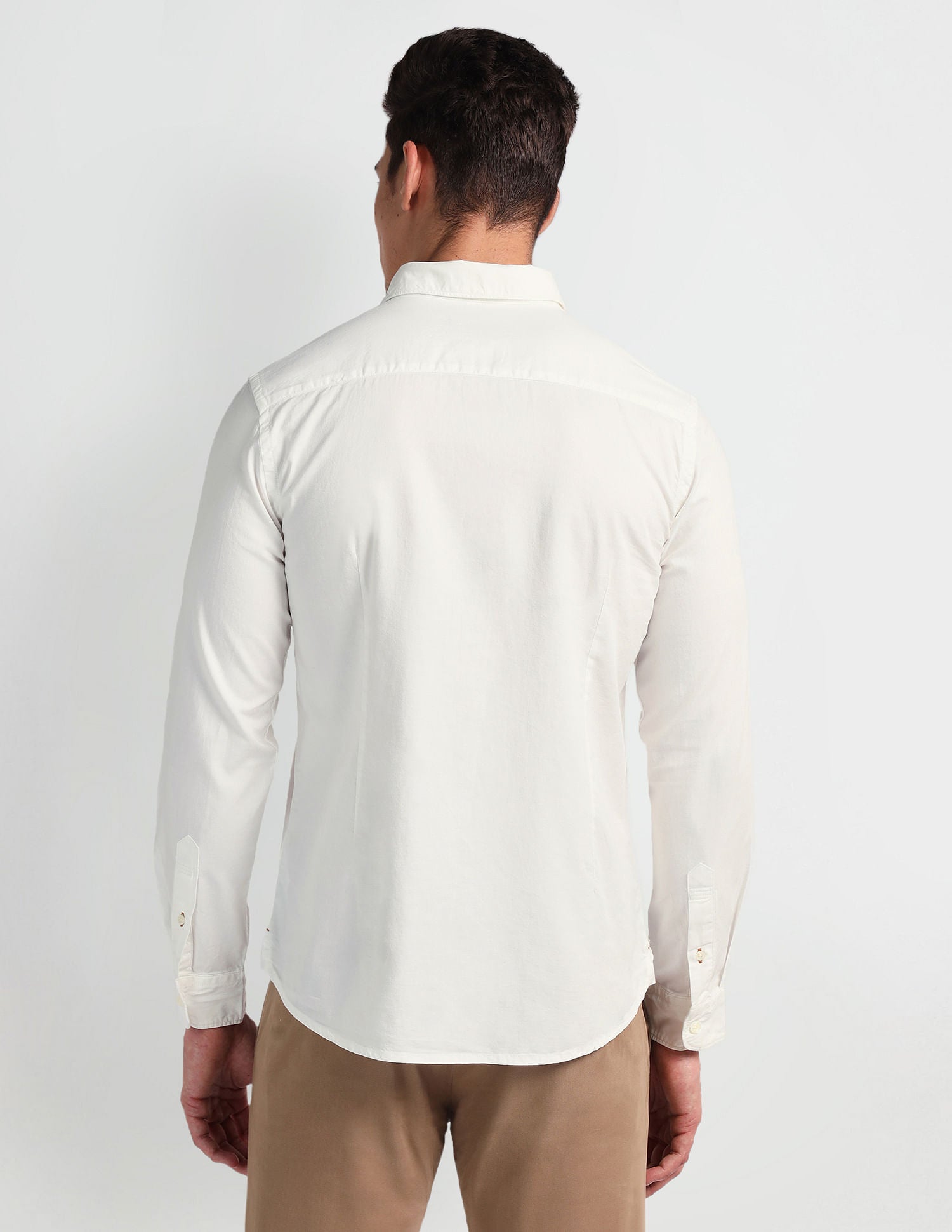 Slim Fit Twill Shirt White - U.S. Polo Assn. India | Large