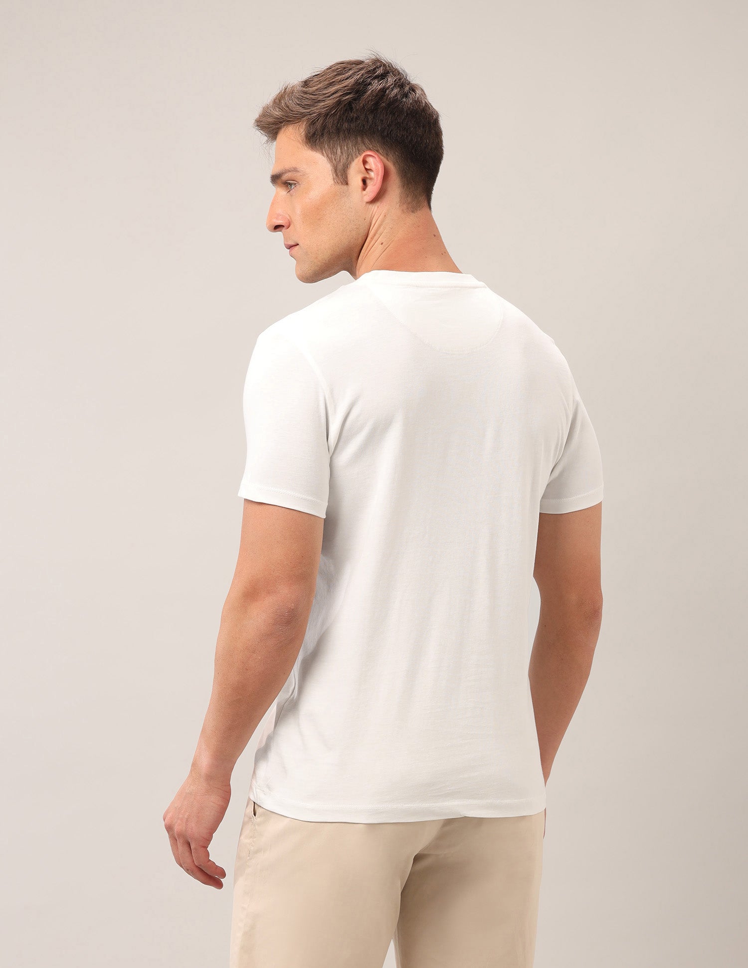 Muscle Fit Outdoor T-Shirt Ivory - U.S. Polo Assn. India | Large