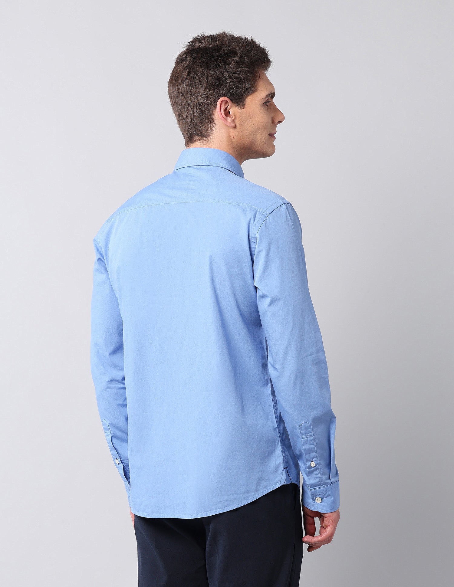 Pure Cotton Regular Fit Shirt Blue - U.S. Polo Assn. India | Large