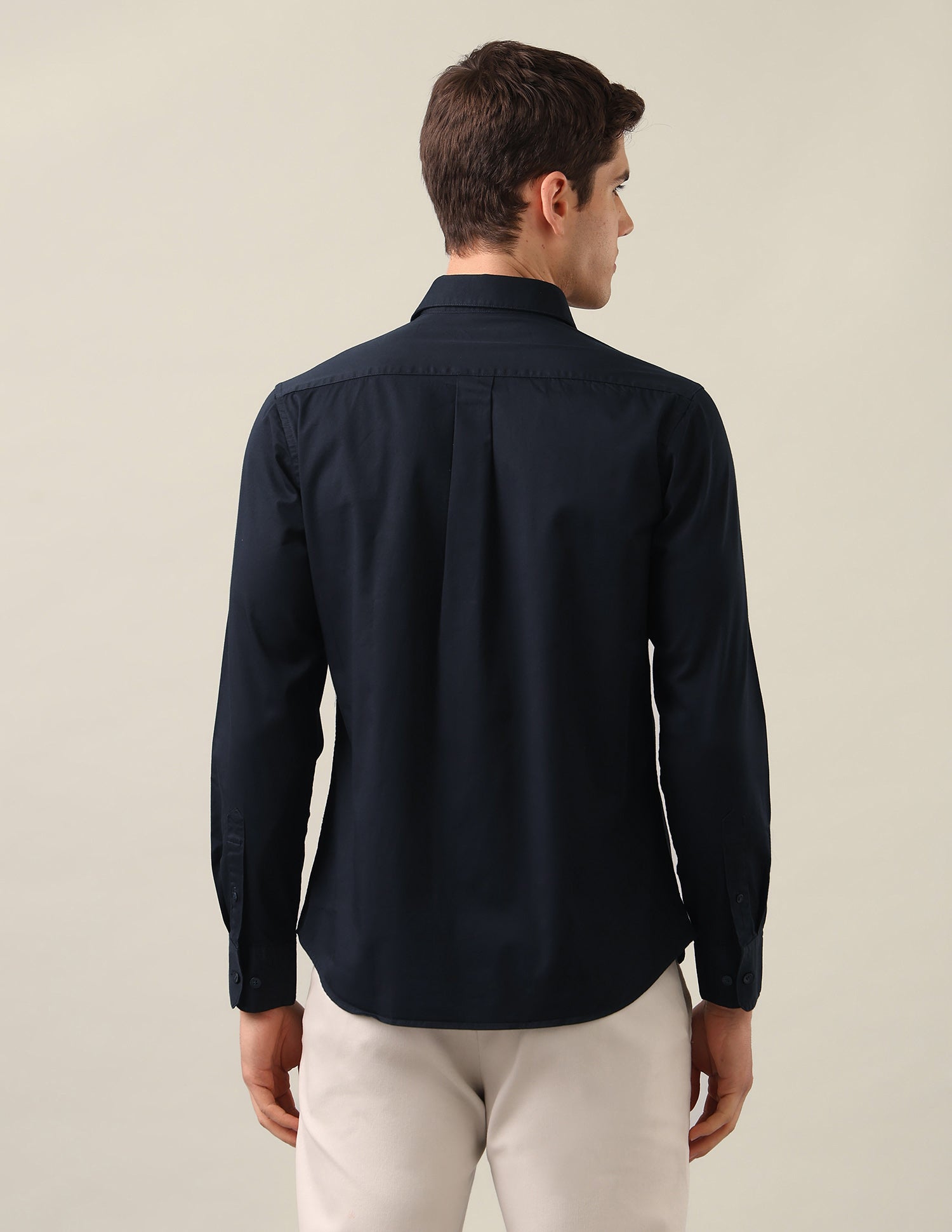 Twill Tailored Fit Shirt Navy - U.S. Polo Assn. India | Large
