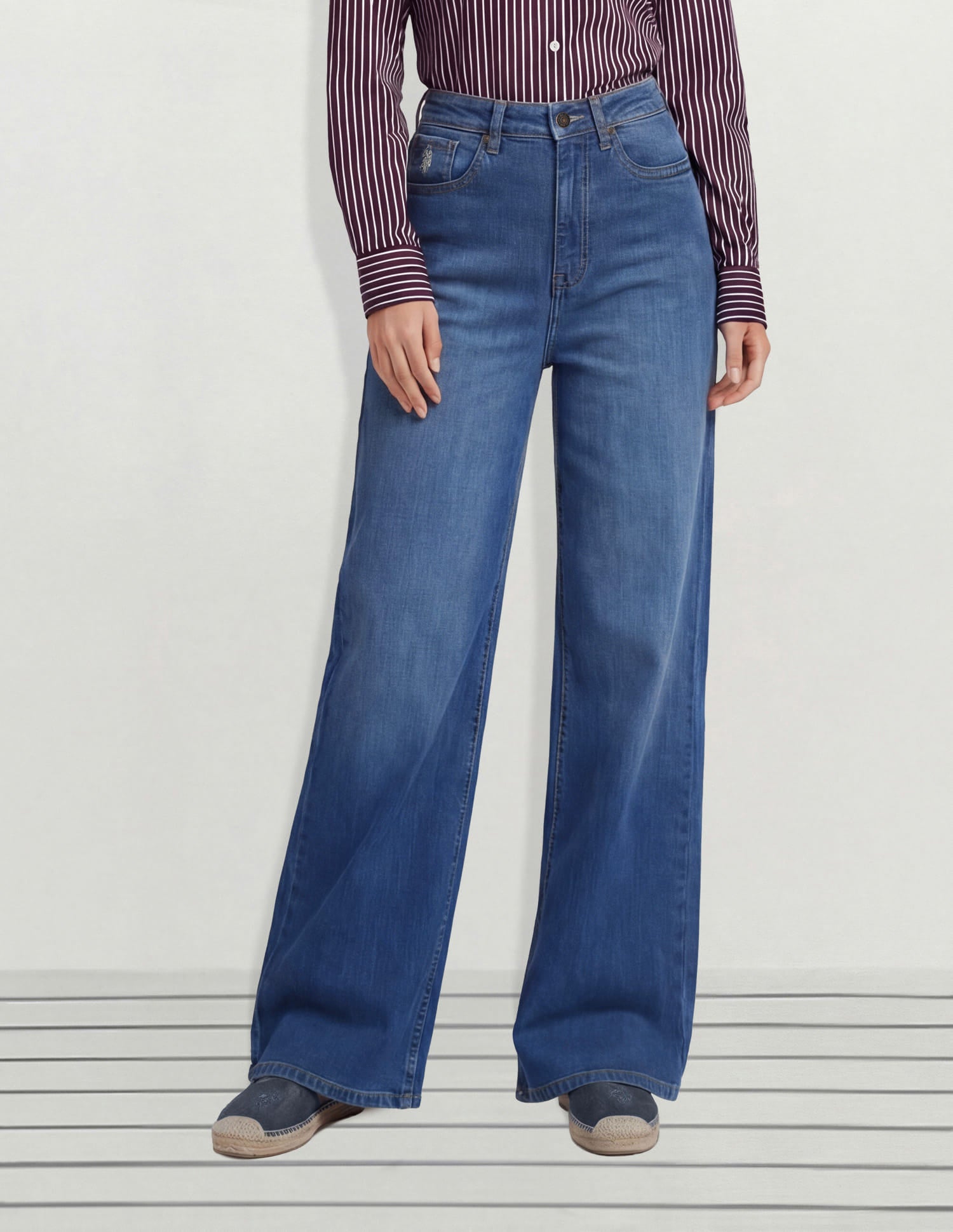 High Rise Flared Fit Jeans Blue - U.S. Polo Assn. India | Large