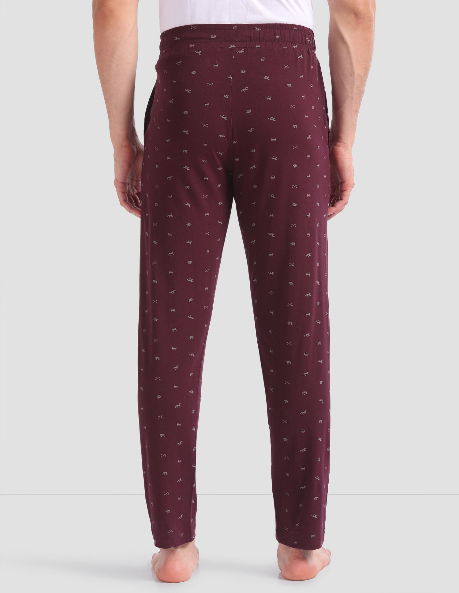 All Over Print OELP2 Lounge Track Pants - Pack Of 1 Dark Maroon - U.S. POLO ASSN. | Large