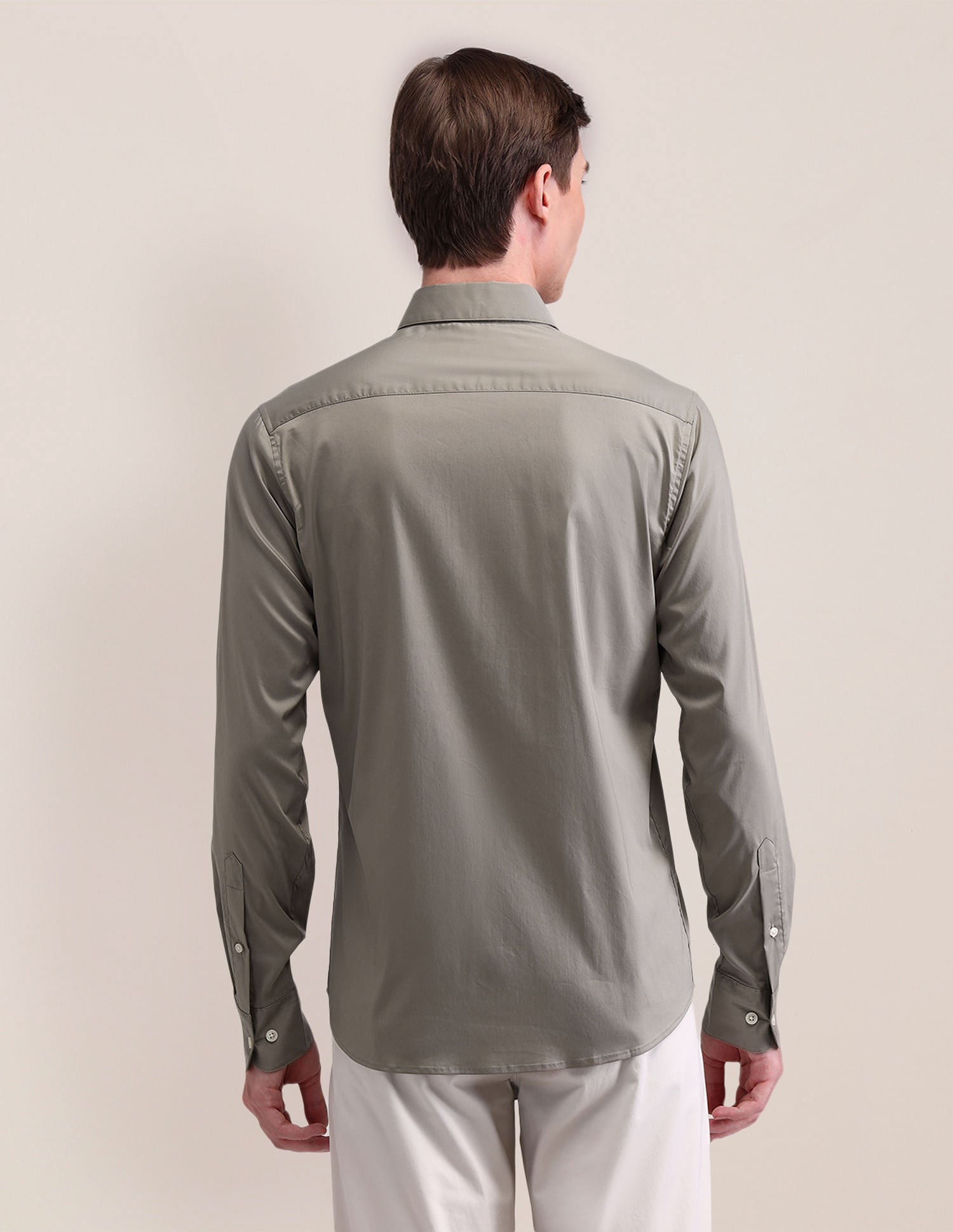 Cotton Regular Fit Shirt Khaki - U.S. Polo Assn. India | Large
