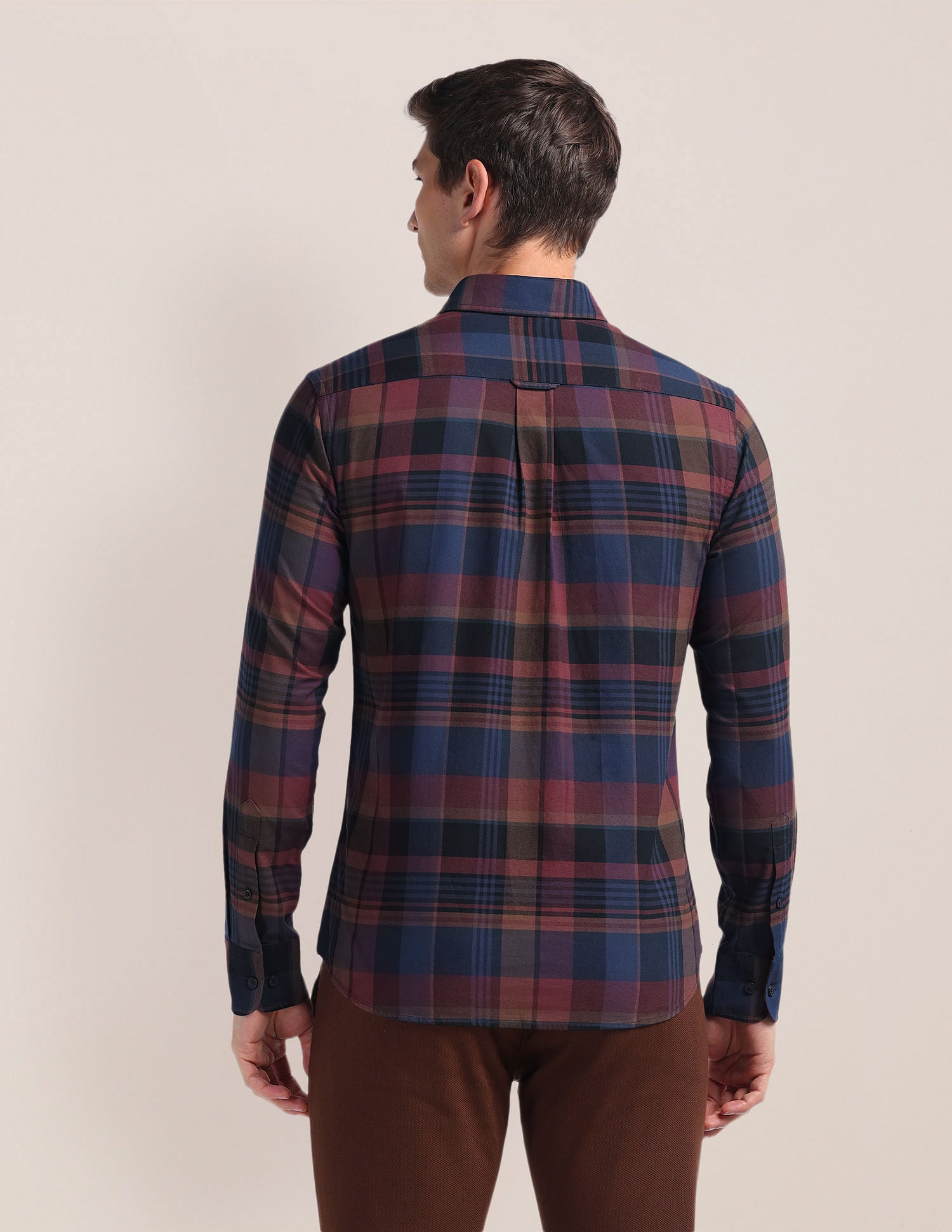 Tailored Plaid Check Shirt Wine - U.S. POLO ASSN. | Large