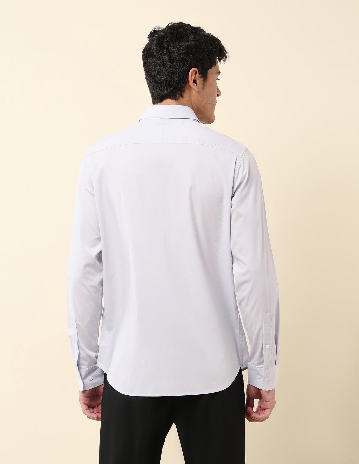 Tailored Fit Poplin Shirt Grey - U.S. Polo Assn. India | Large