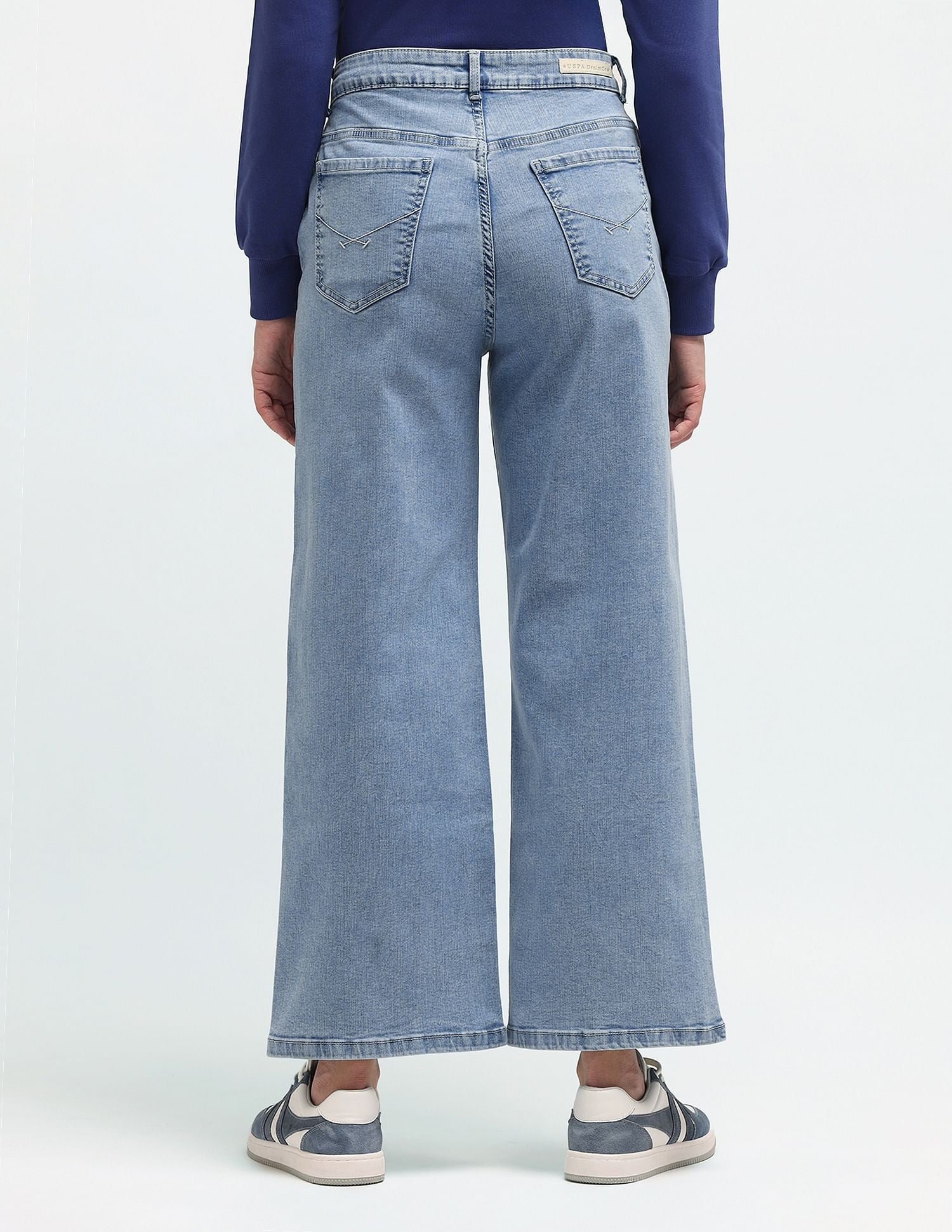 Wideleg High Rise Jeans Blue - U.S. Polo Assn. India | Large