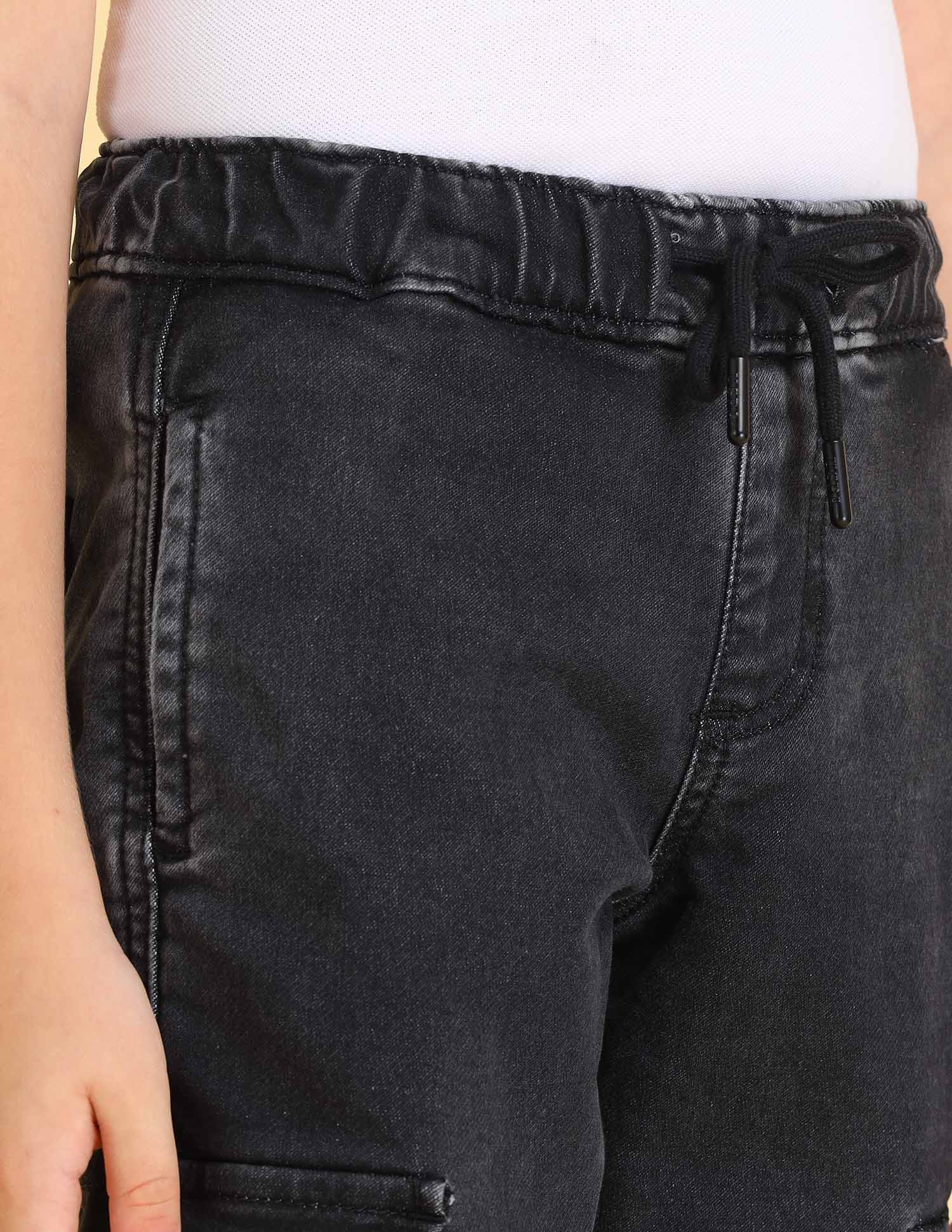 Boys Regular Fit Cargo Jeans Charcoal - U.S. POLO ASSN. | Large